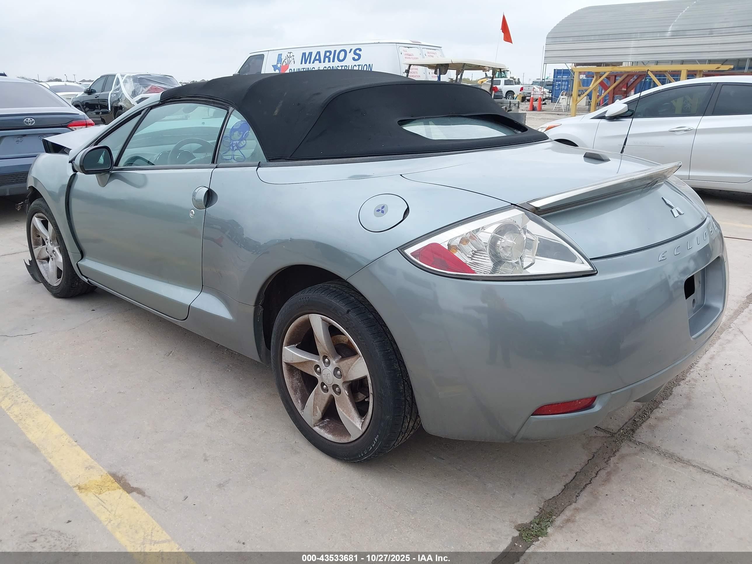 2008 Mitsubishi Eclipse Spyder Gs Серый vin: 4A3AL25F68E027137