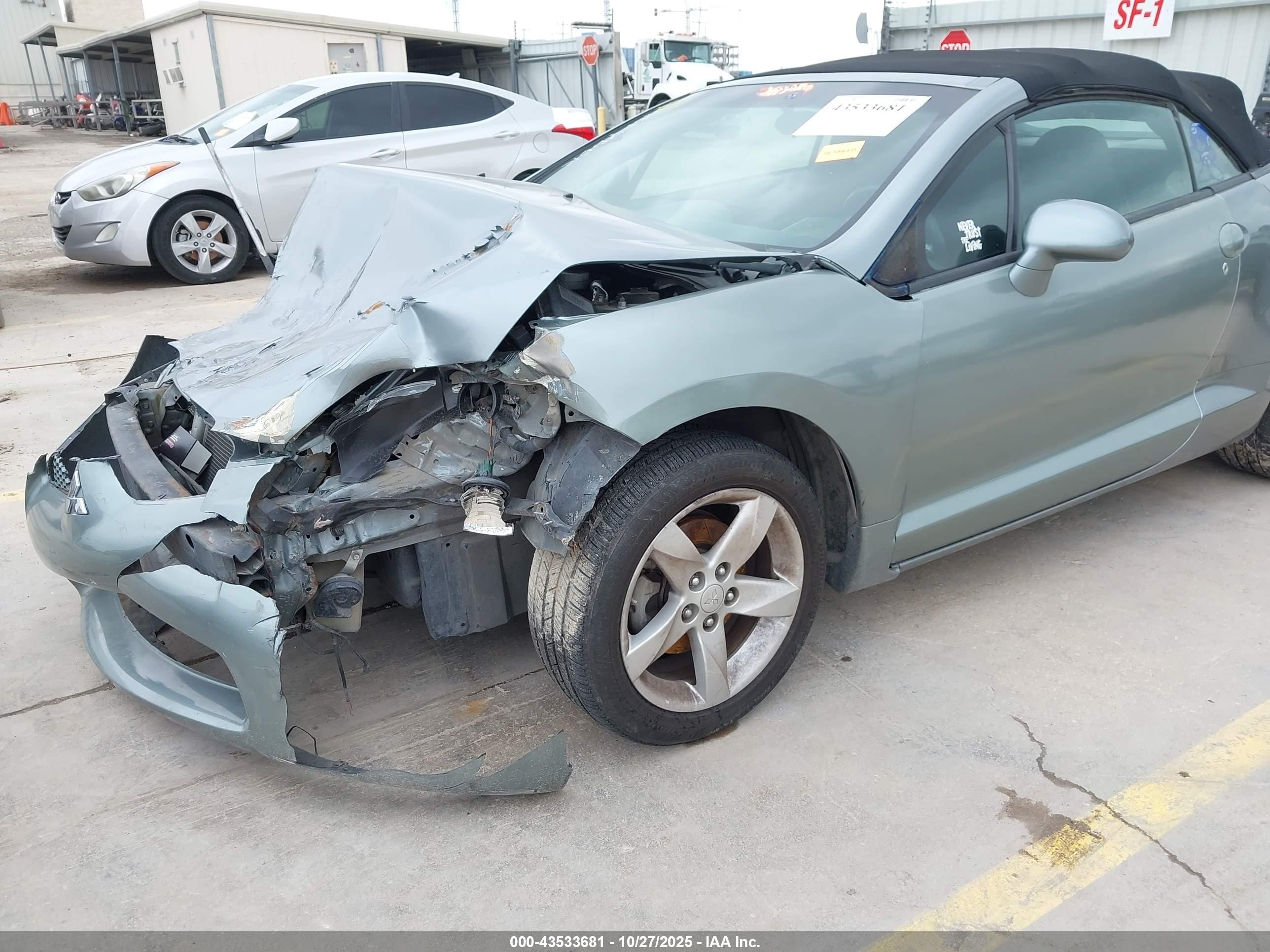 2008 Mitsubishi Eclipse Spyder Gs Серый vin: 4A3AL25F68E027137