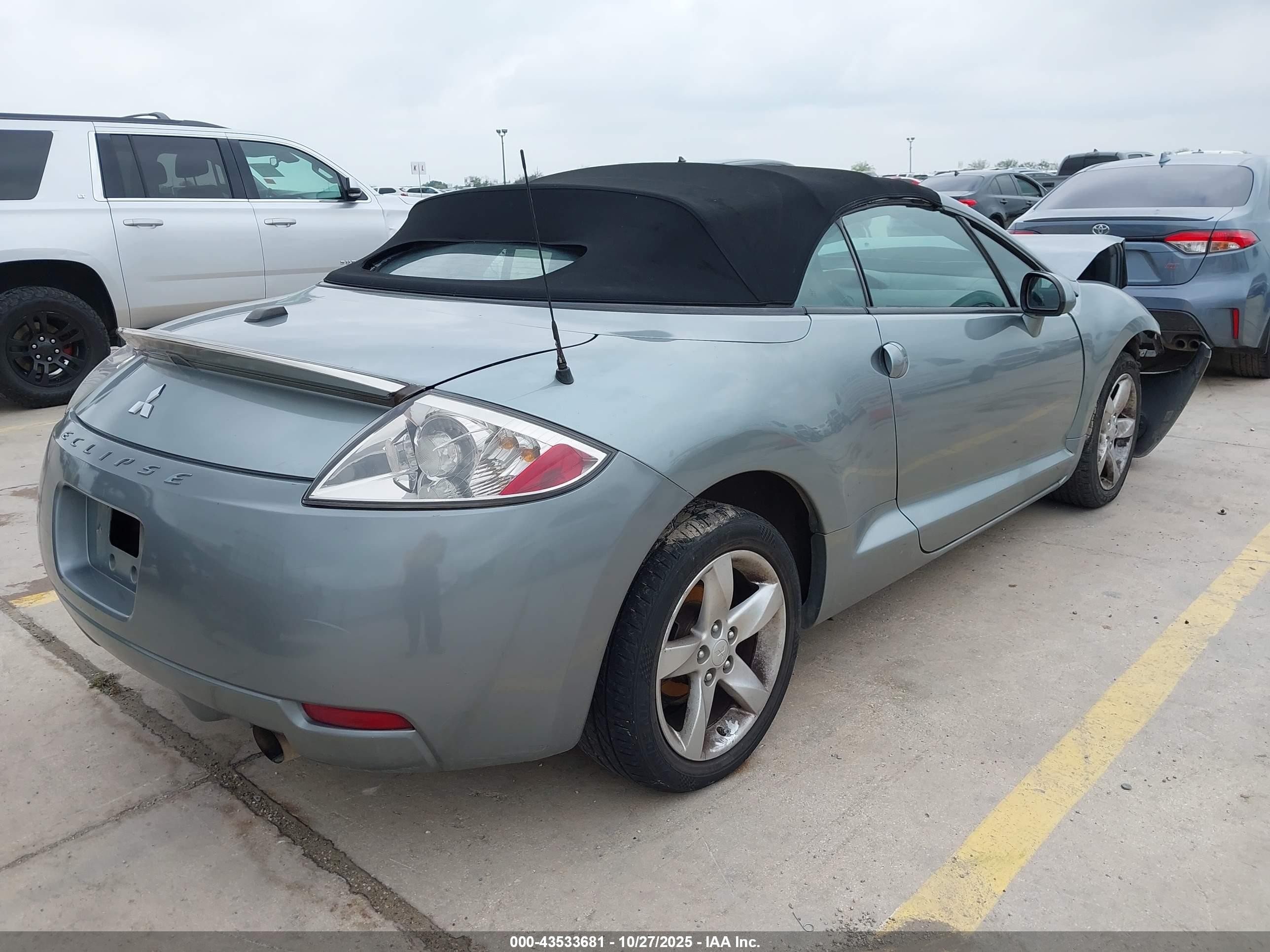 2008 Mitsubishi Eclipse Spyder Gs Серый vin: 4A3AL25F68E027137