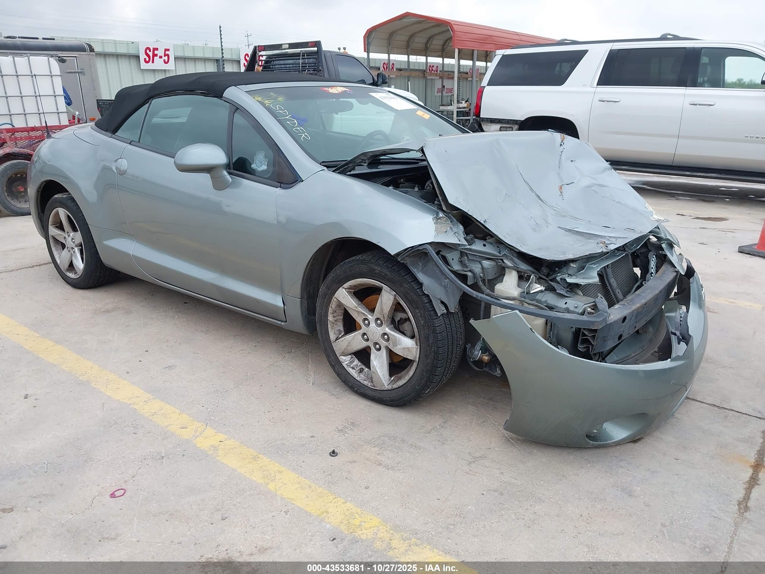 2008 Mitsubishi Eclipse Spyder Gs Серый vin: 4A3AL25F68E027137