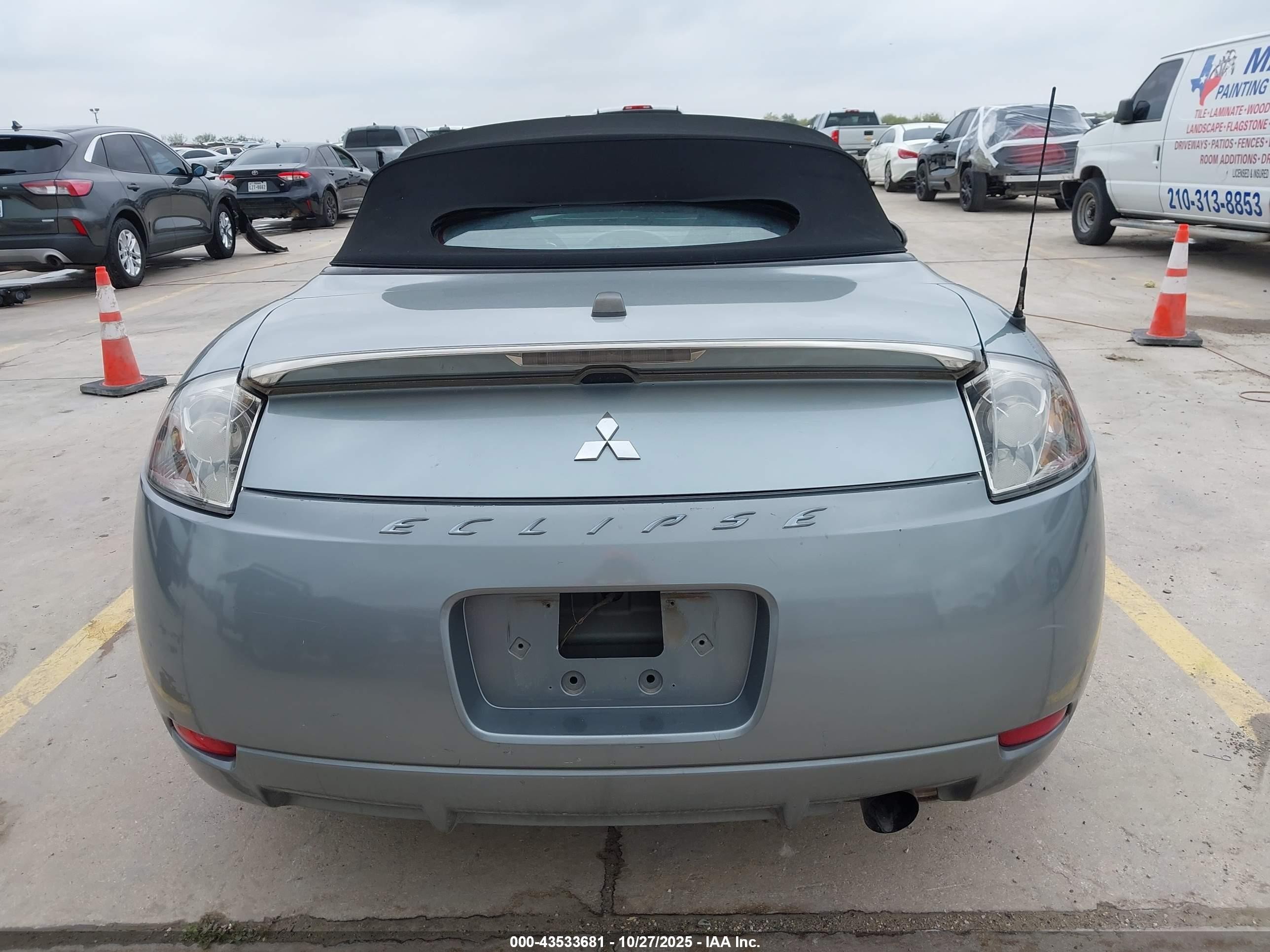 2008 Mitsubishi Eclipse Spyder Gs Серый vin: 4A3AL25F68E027137
