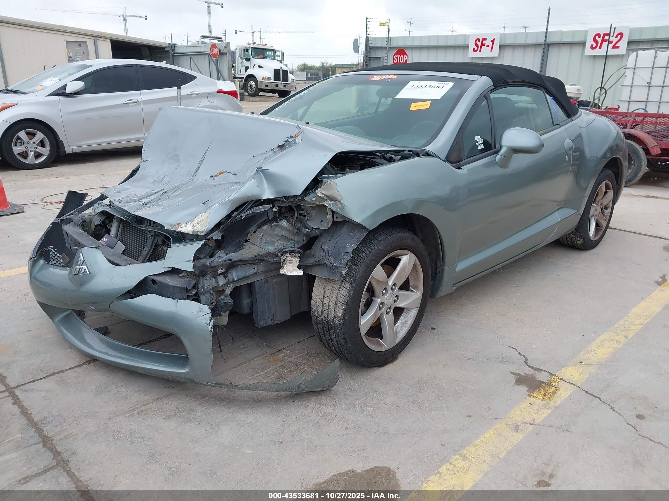 2008 Mitsubishi Eclipse Spyder Gs Серый vin: 4A3AL25F68E027137