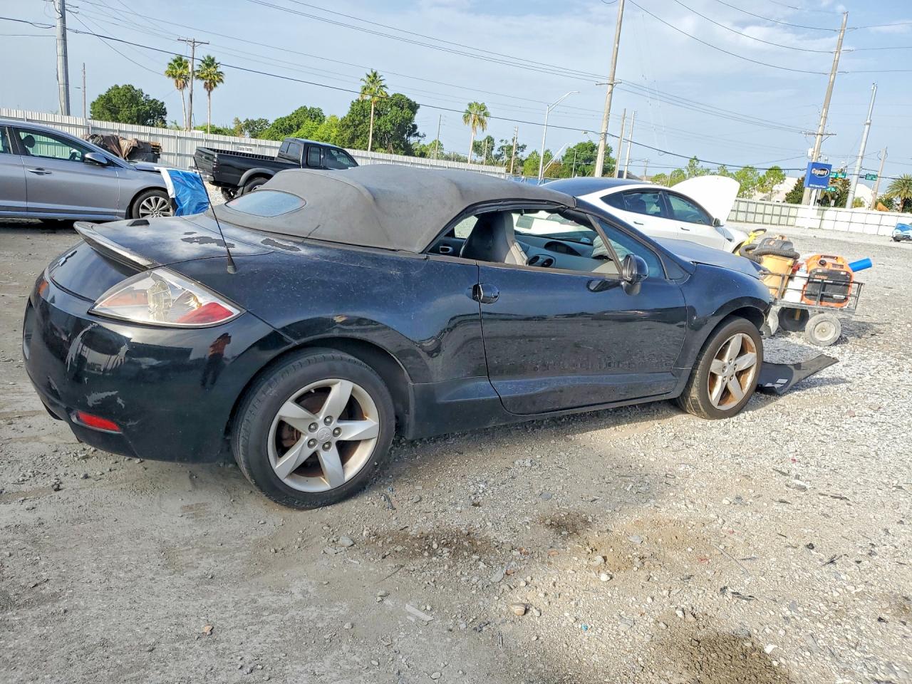 2008 Mitsubishi Eclipse Spyder Gs Черный vin: 4A3AL25F68E037960