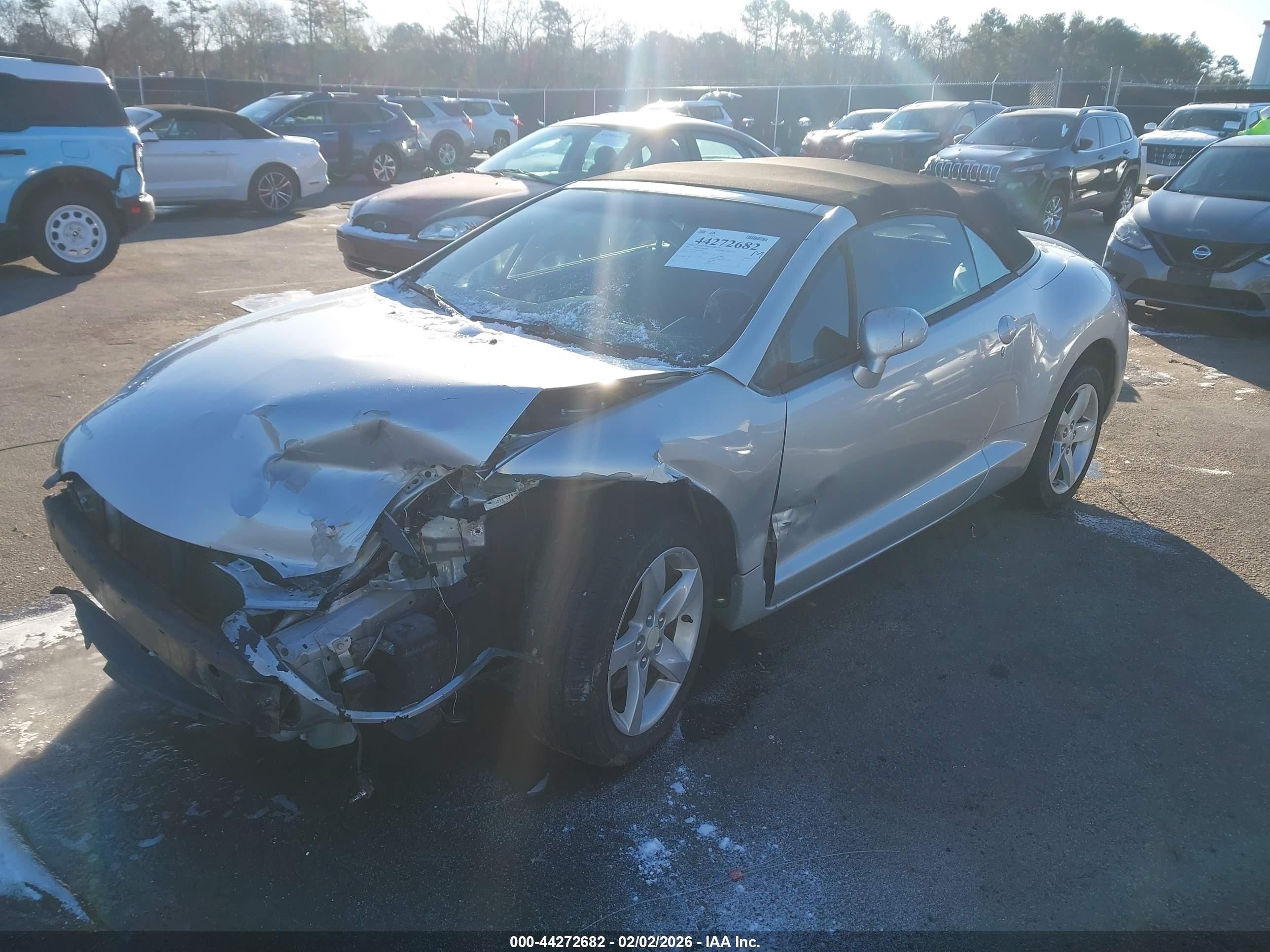 2008 Mitsubishi Eclipse Spyder Gs Silver vin: 4A3AL25F68E040003