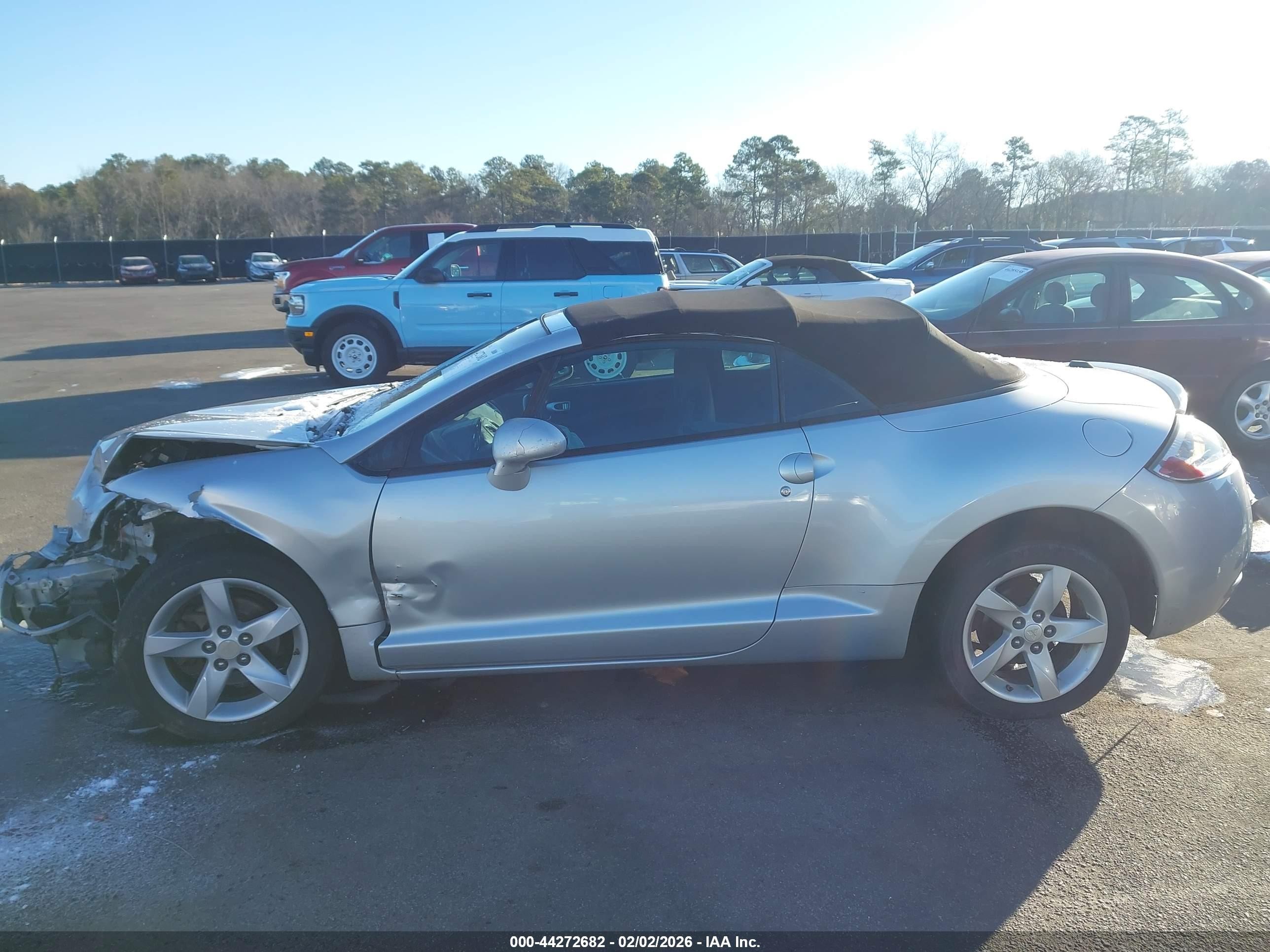 2008 Mitsubishi Eclipse Spyder Gs Silver vin: 4A3AL25F68E040003