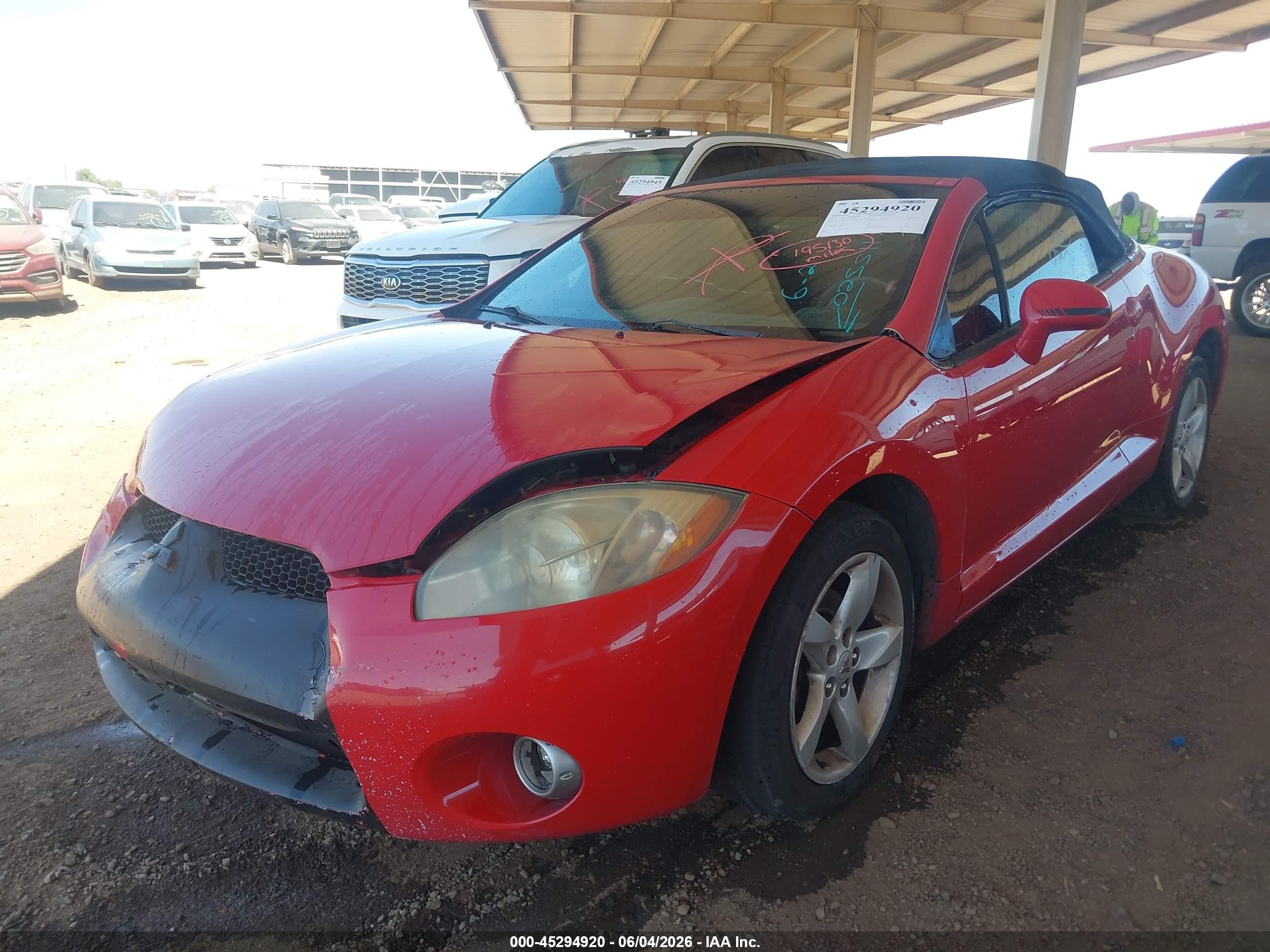 2007 Mitsubishi Eclipse Spyder Gs Red vin: 4A3AL25F77E025511