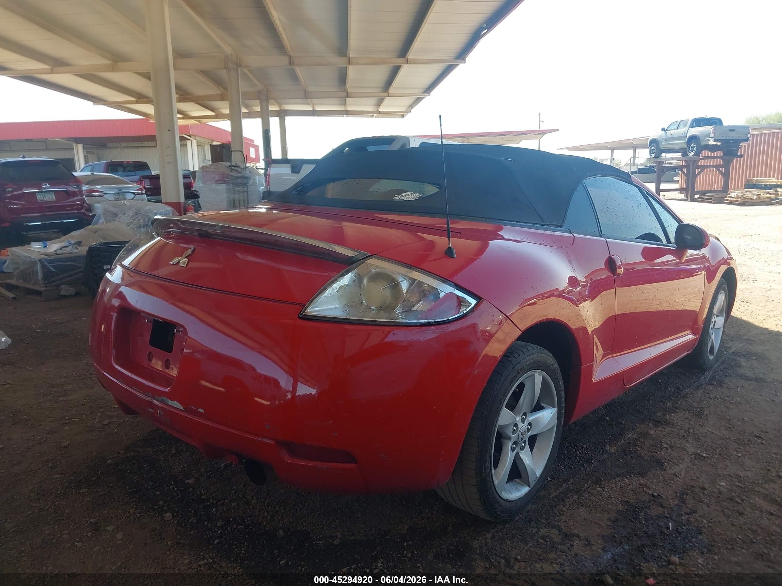 2007 Mitsubishi Eclipse Spyder Gs Red vin: 4A3AL25F77E025511