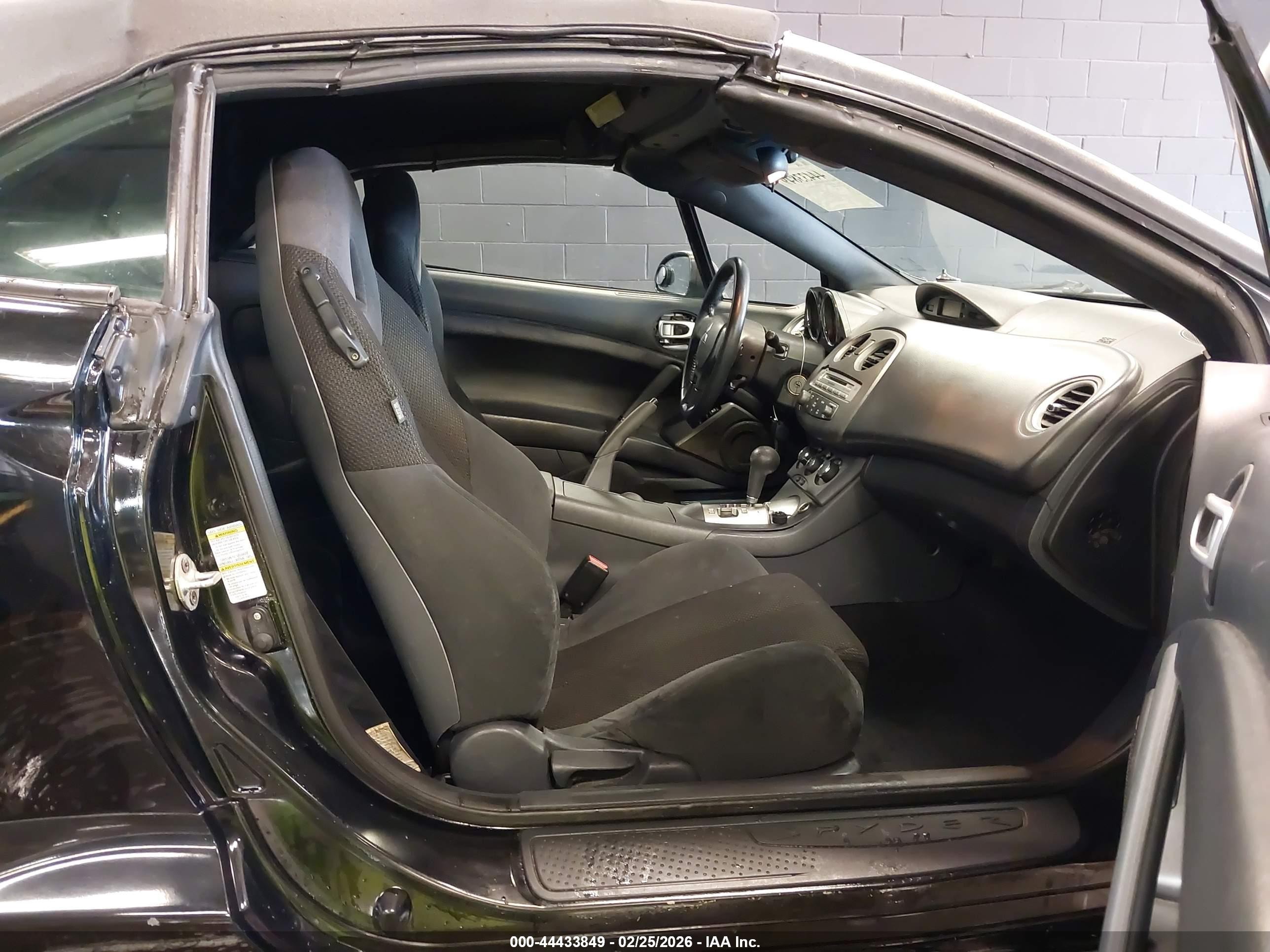 2008 Mitsubishi Eclipse Spyder Gs Black vin: 4A3AL25F88E010016