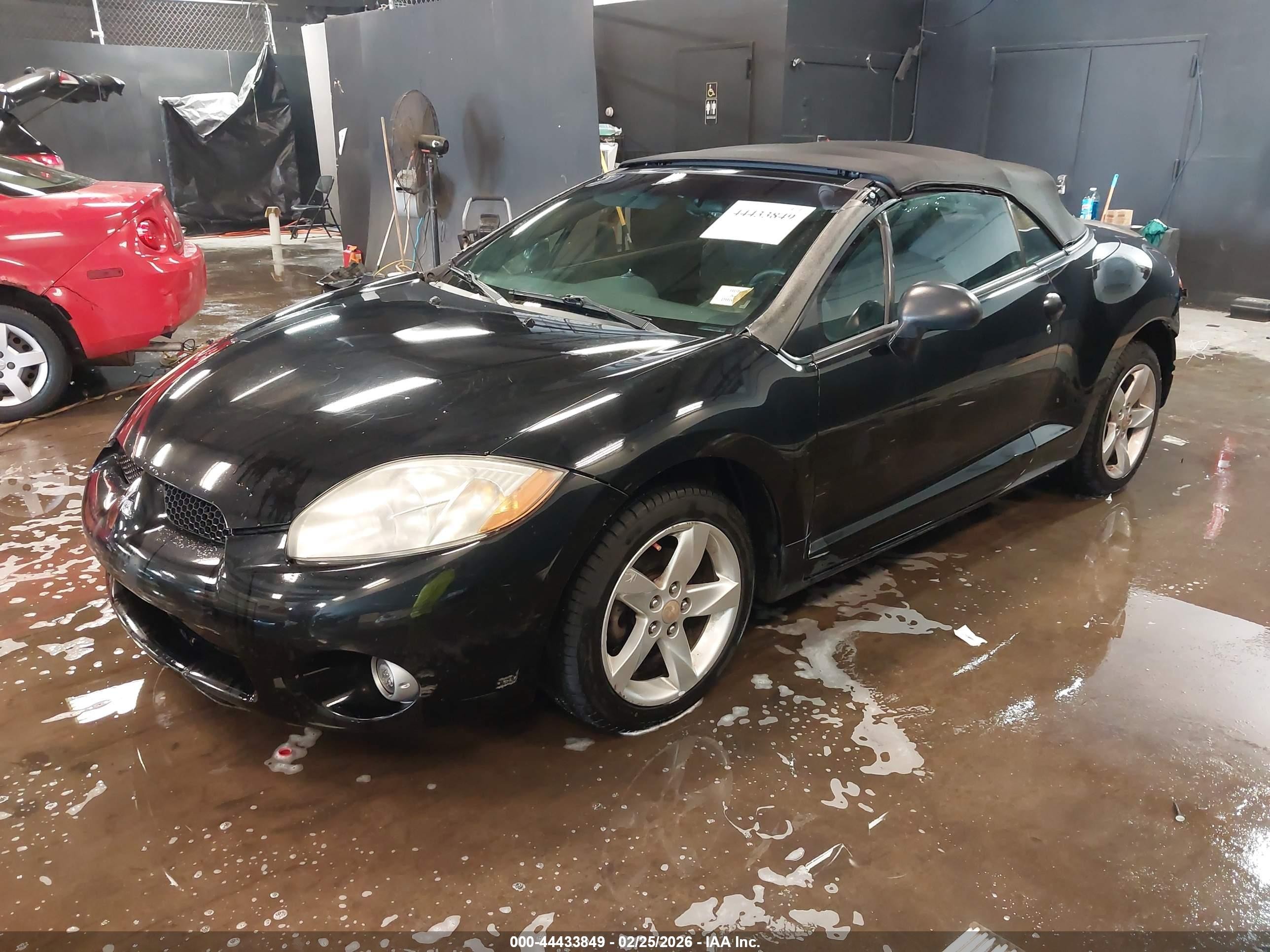 2008 Mitsubishi Eclipse Spyder Gs Black vin: 4A3AL25F88E010016