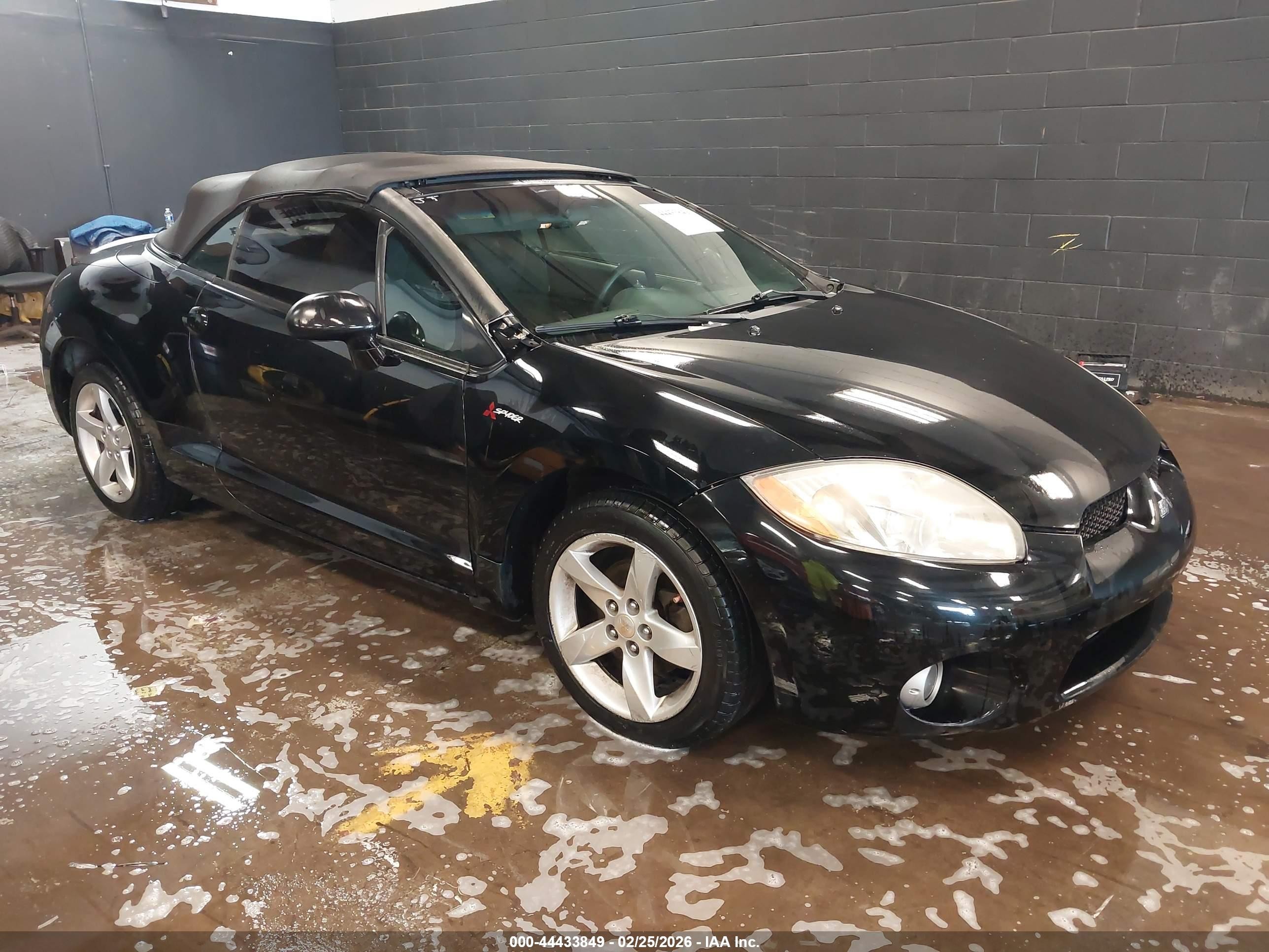 2008 Mitsubishi Eclipse Spyder Gs Black vin: 4A3AL25F88E010016