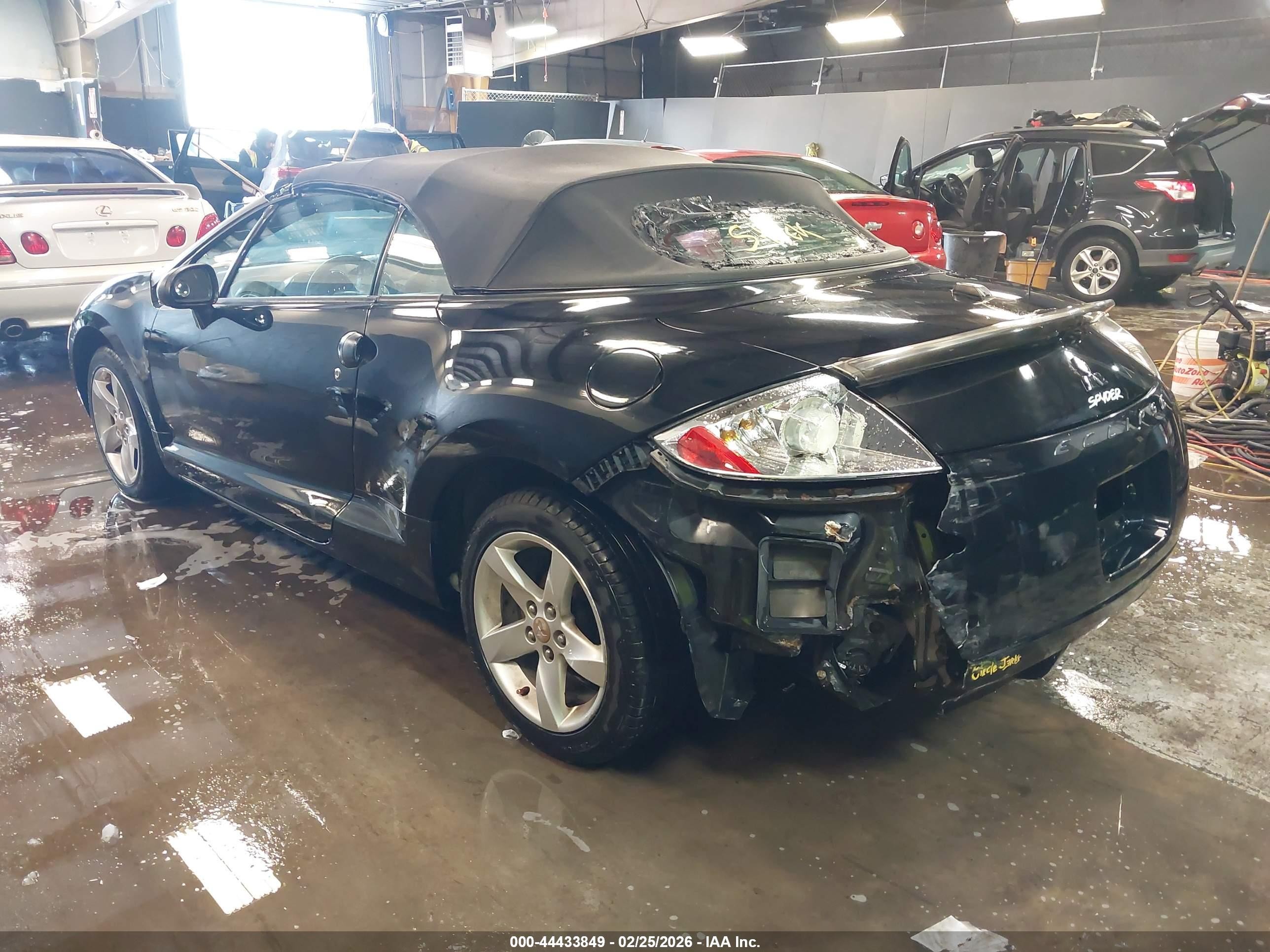 2008 Mitsubishi Eclipse Spyder Gs Black vin: 4A3AL25F88E010016