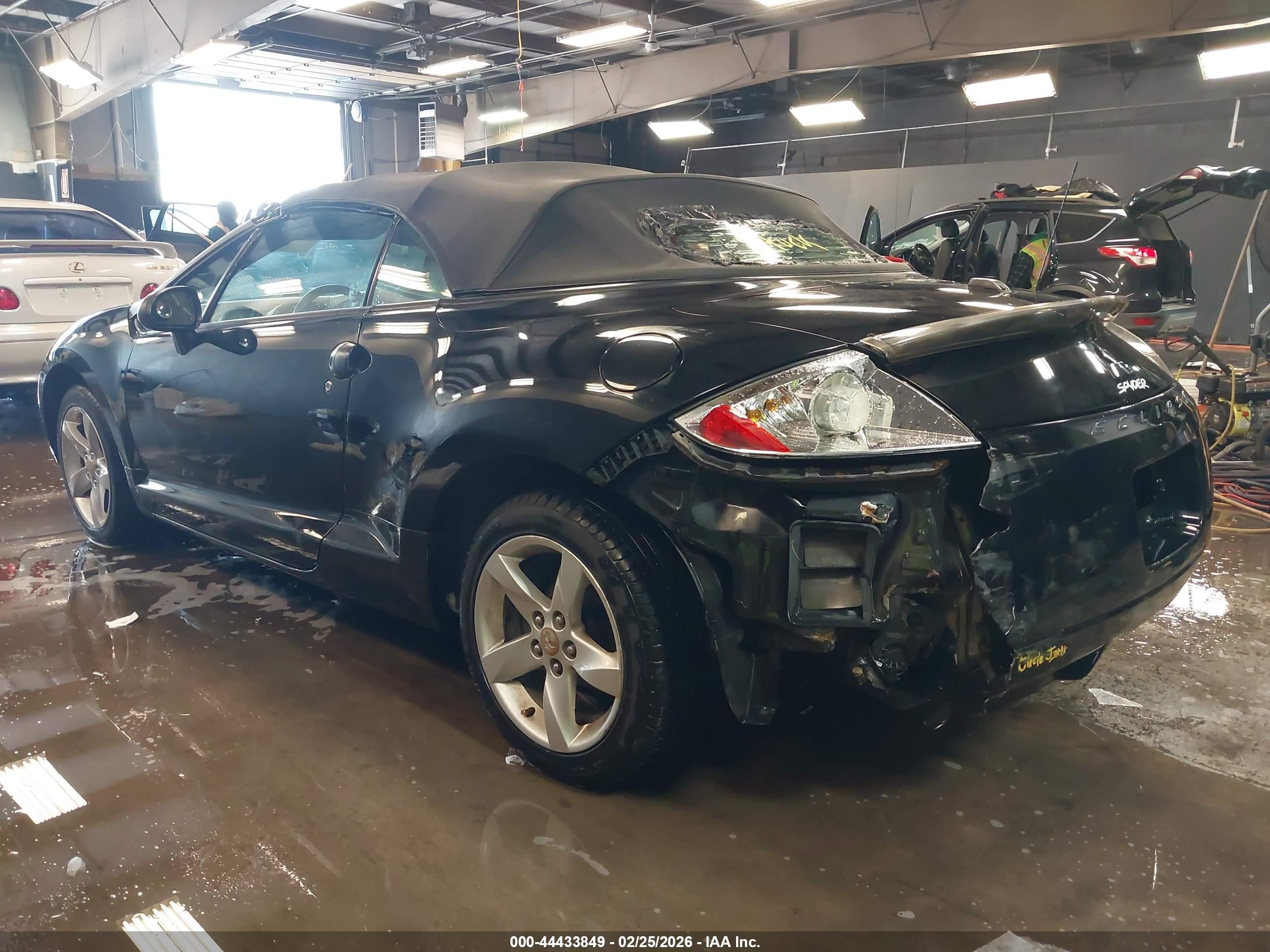 2008 Mitsubishi Eclipse Spyder Gs Black vin: 4A3AL25F88E010016