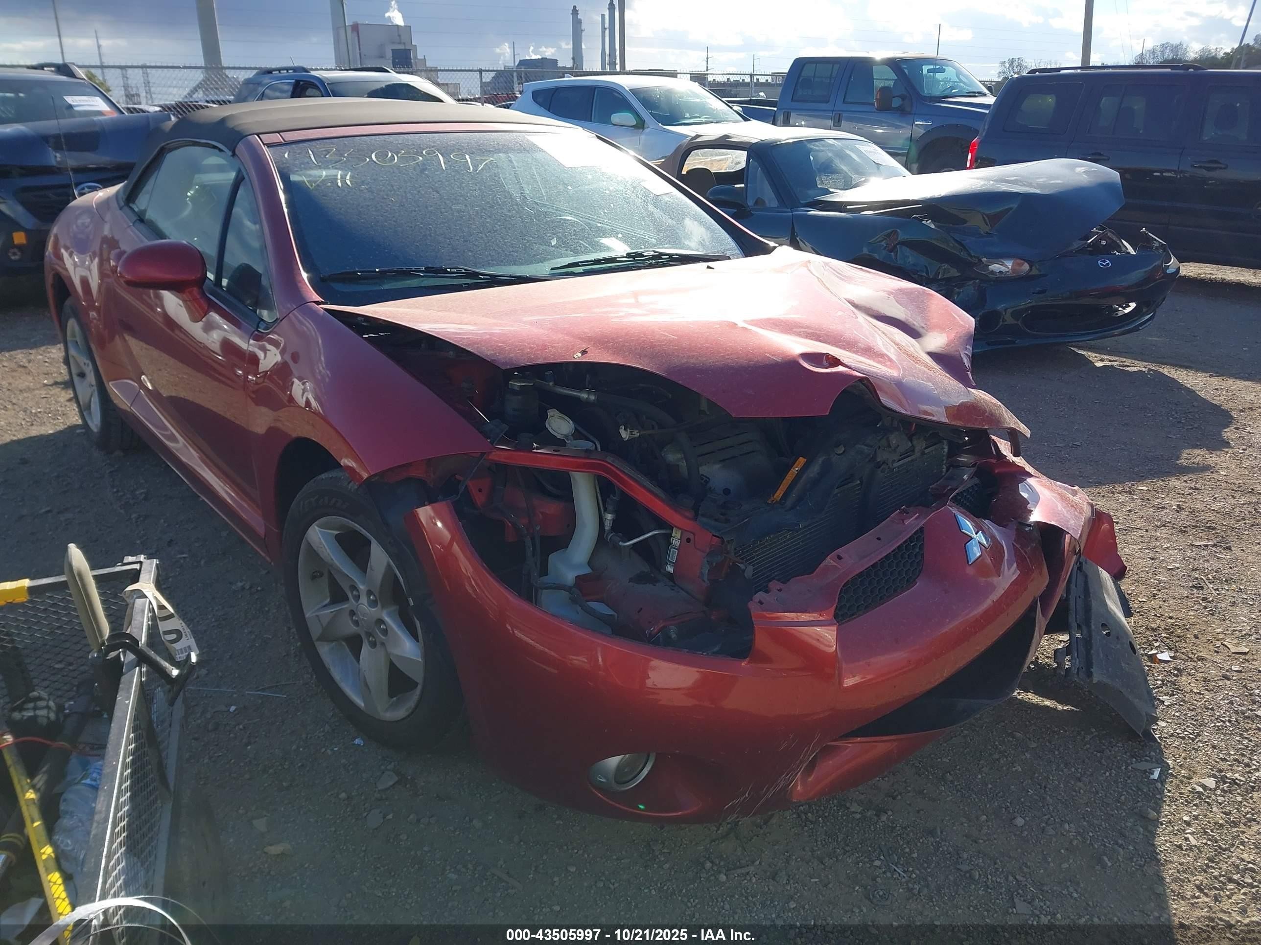 2008 Mitsubishi Eclipse Spyder Gs Красный vin: 4A3AL25F88E038611