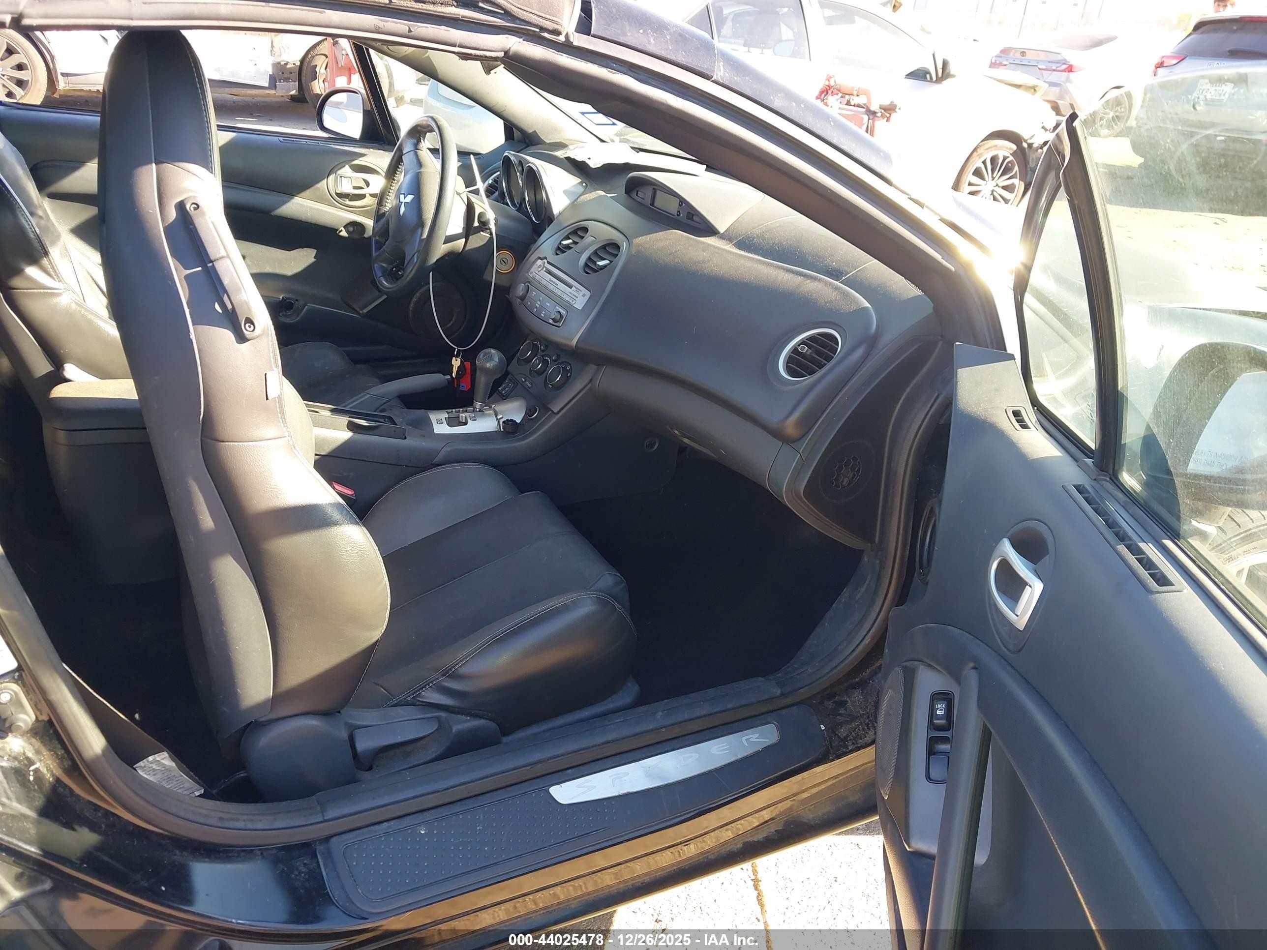 2008 Mitsubishi Eclipse Spyder Gt Черный vin: 4A3AL35T28E028751