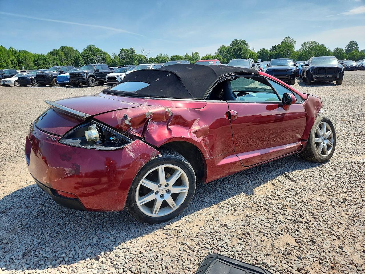 2007 Mitsubishi Eclipse Spyder Gt Burgundy vin: 4A3AL35T87E044306
