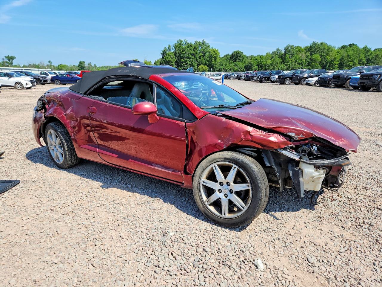 2007 Mitsubishi Eclipse Spyder Gt Burgundy vin: 4A3AL35T87E044306