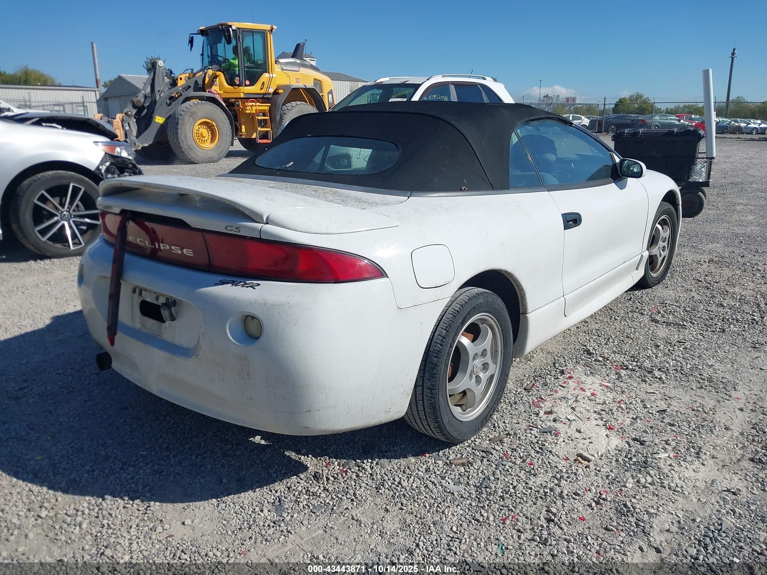 1998 Mitsubishi Eclipse Spyder Gs White vin: 4A3AX35G2WE108958