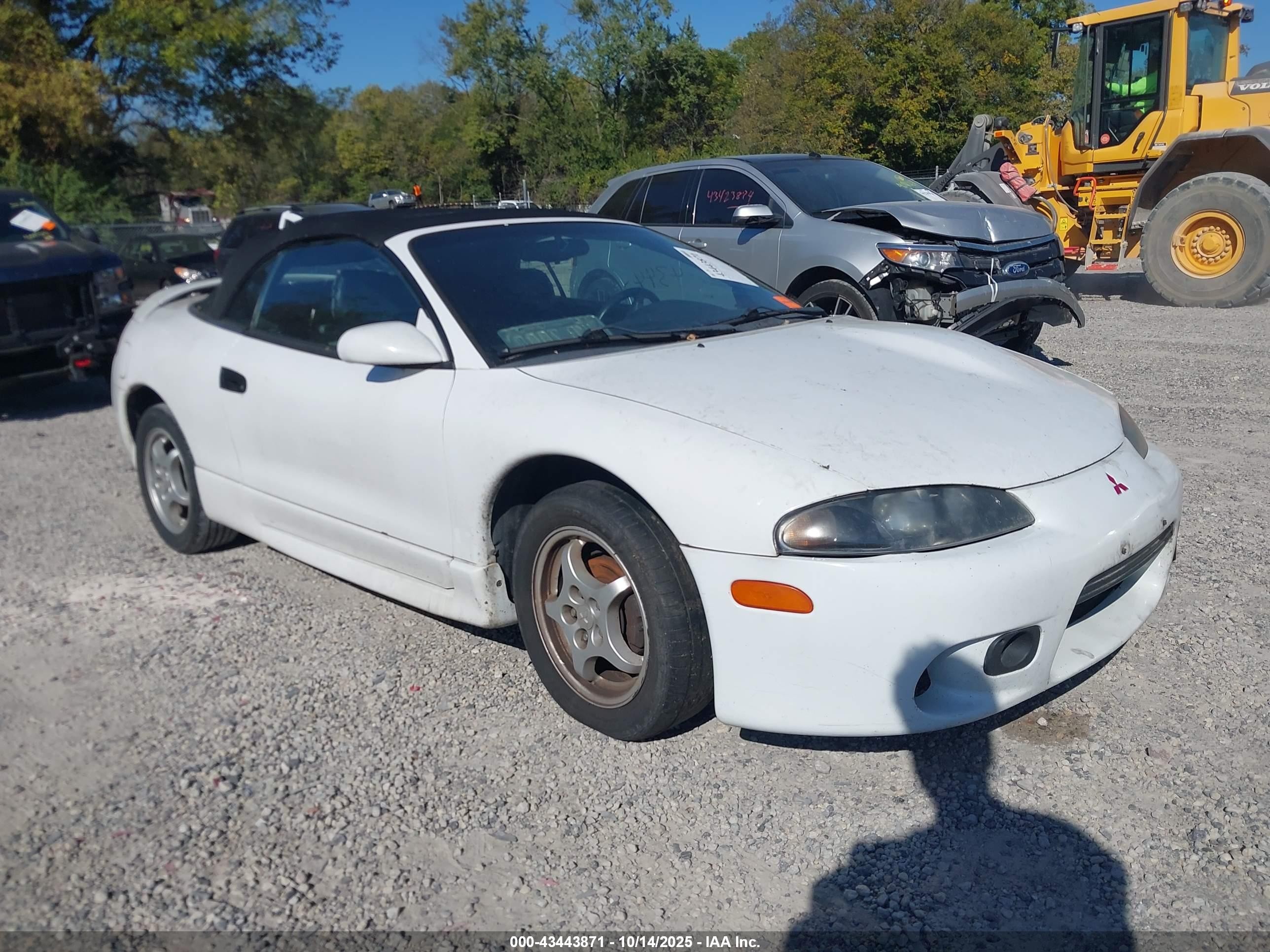 1998 Mitsubishi Eclipse Spyder Gs White vin: 4A3AX35G2WE108958