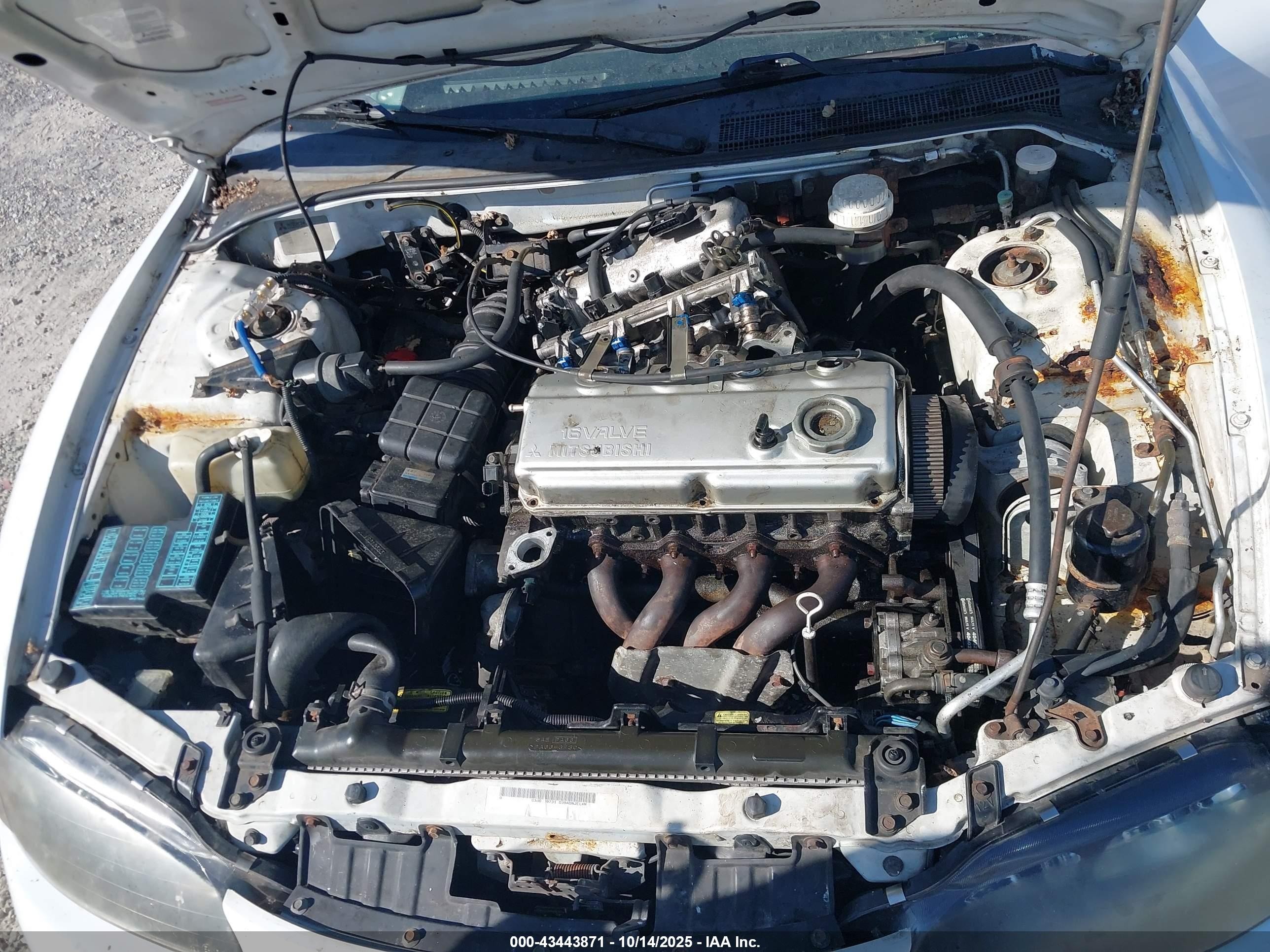 1998 Mitsubishi Eclipse Spyder Gs White vin: 4A3AX35G2WE108958