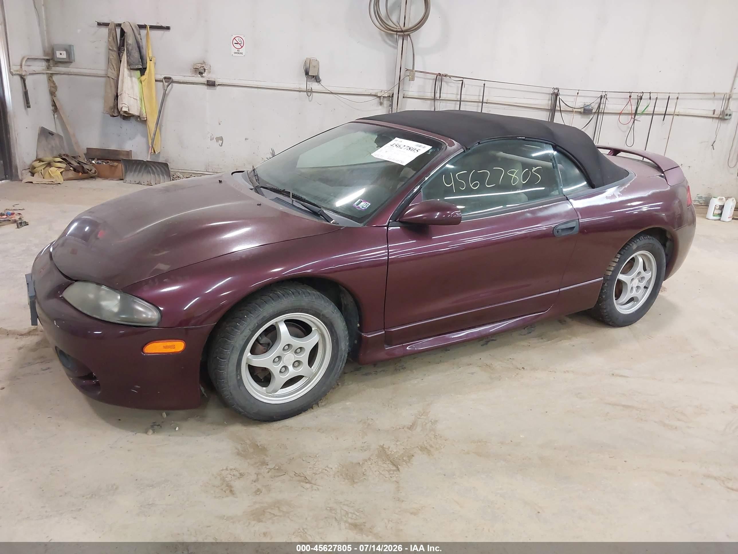 1998 Mitsubishi Eclipse Spyder Gs Burgundy vin: 4A3AX35G3WE058099