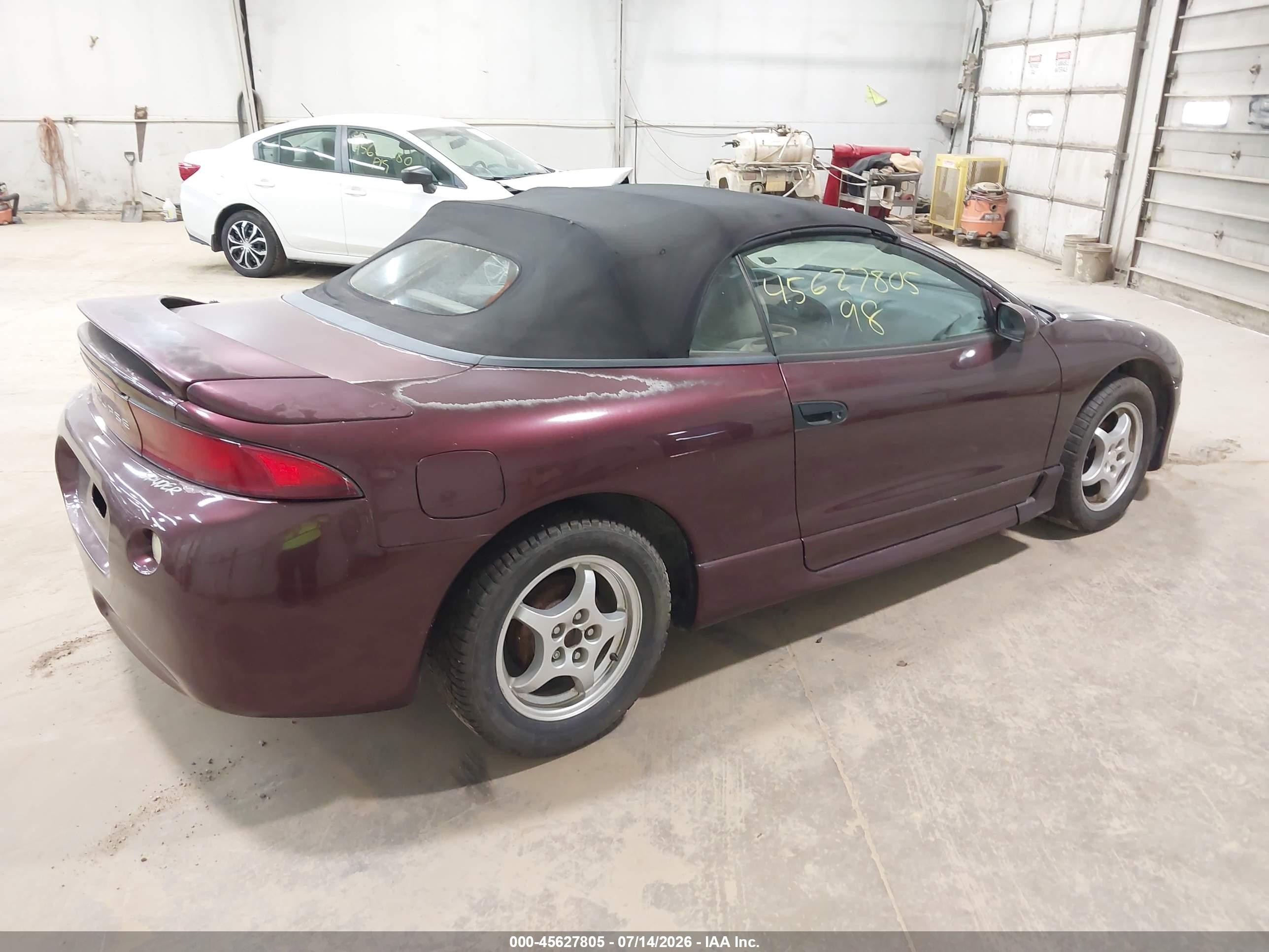 1998 Mitsubishi Eclipse Spyder Gs Burgundy vin: 4A3AX35G3WE058099