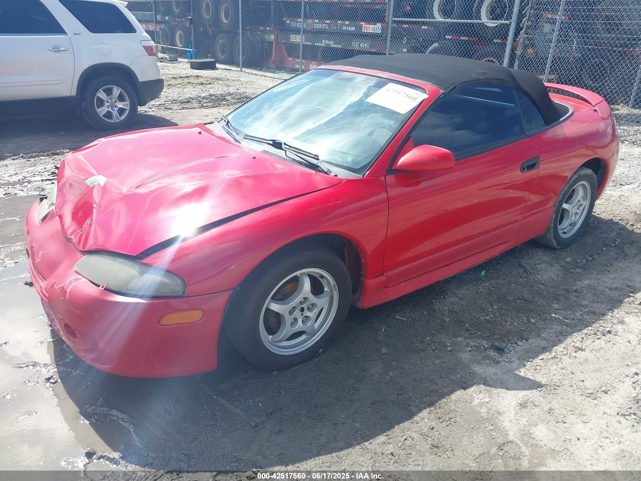 1999 Mitsubishi Eclipse Spyder Gs Red vin: 4A3AX35G4XE019197