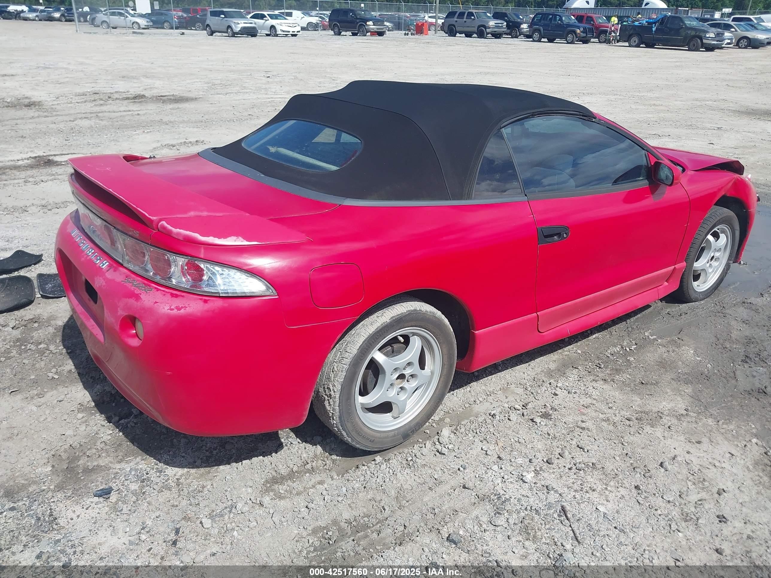 1999 Mitsubishi Eclipse Spyder Gs Red vin: 4A3AX35G4XE019197