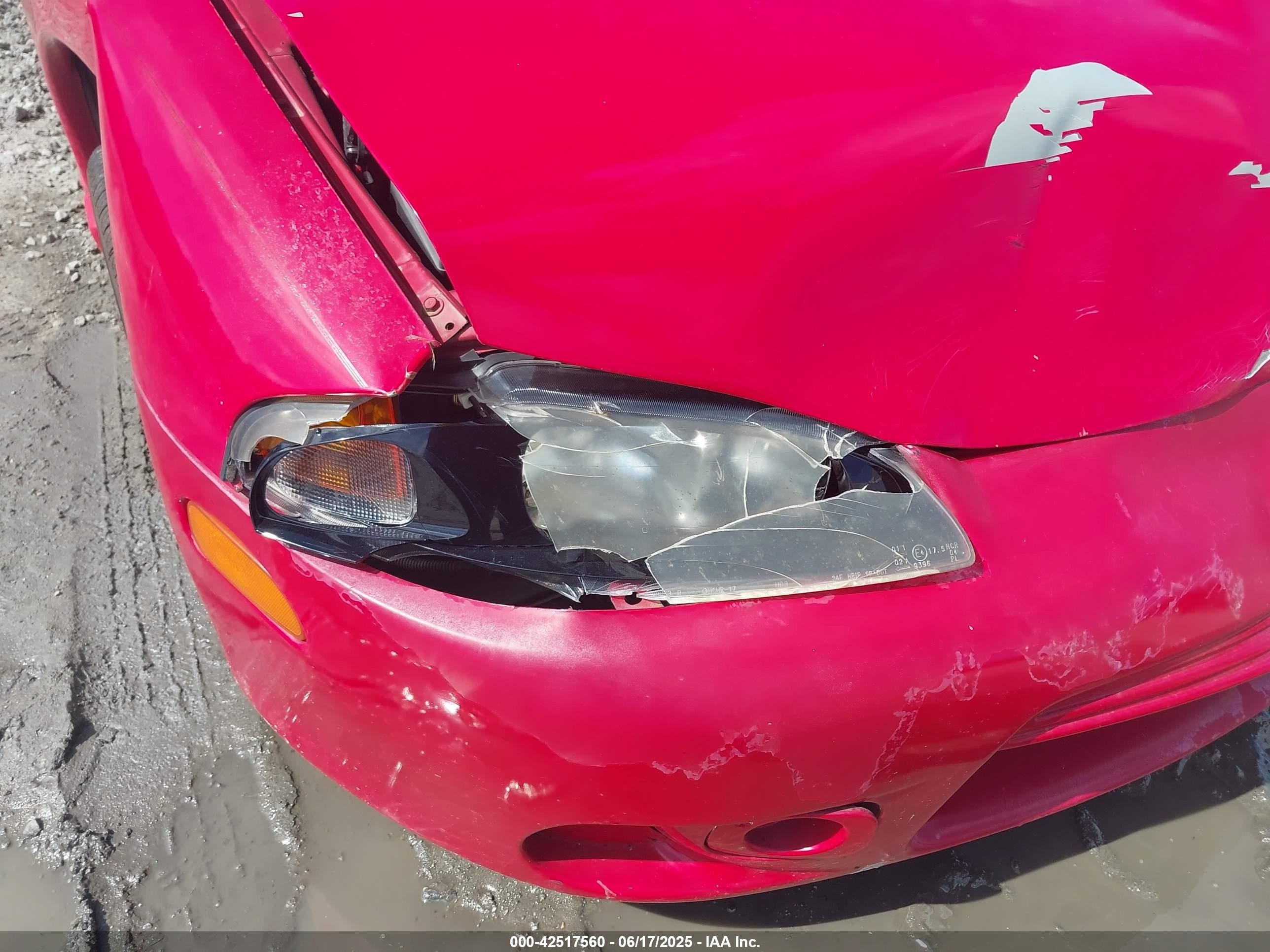 1999 Mitsubishi Eclipse Spyder Gs Red vin: 4A3AX35G4XE019197
