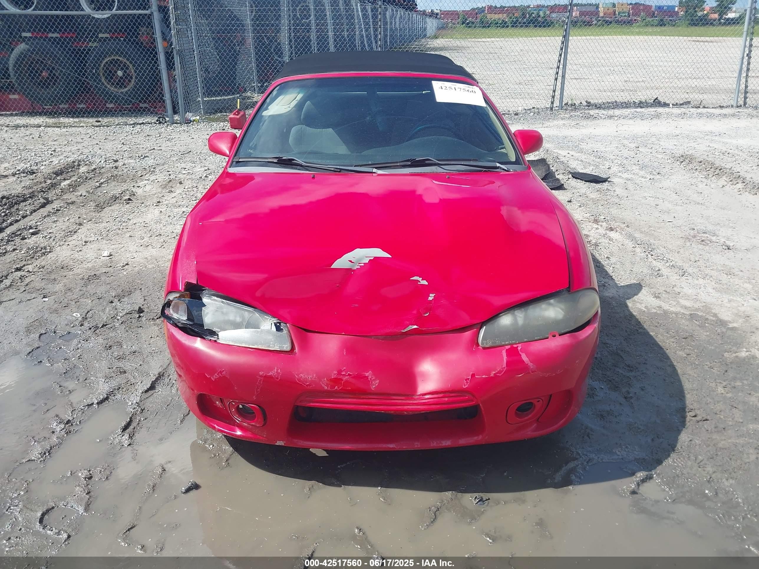 1999 Mitsubishi Eclipse Spyder Gs Red vin: 4A3AX35G4XE019197
