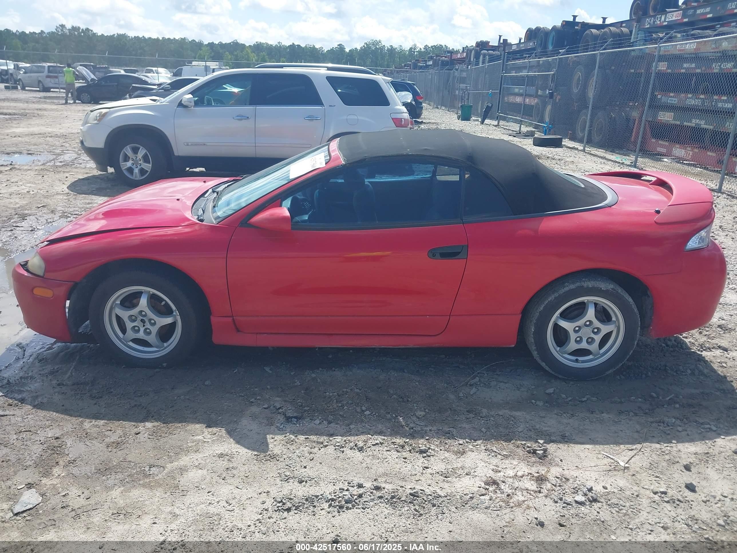 1999 Mitsubishi Eclipse Spyder Gs Red vin: 4A3AX35G4XE019197