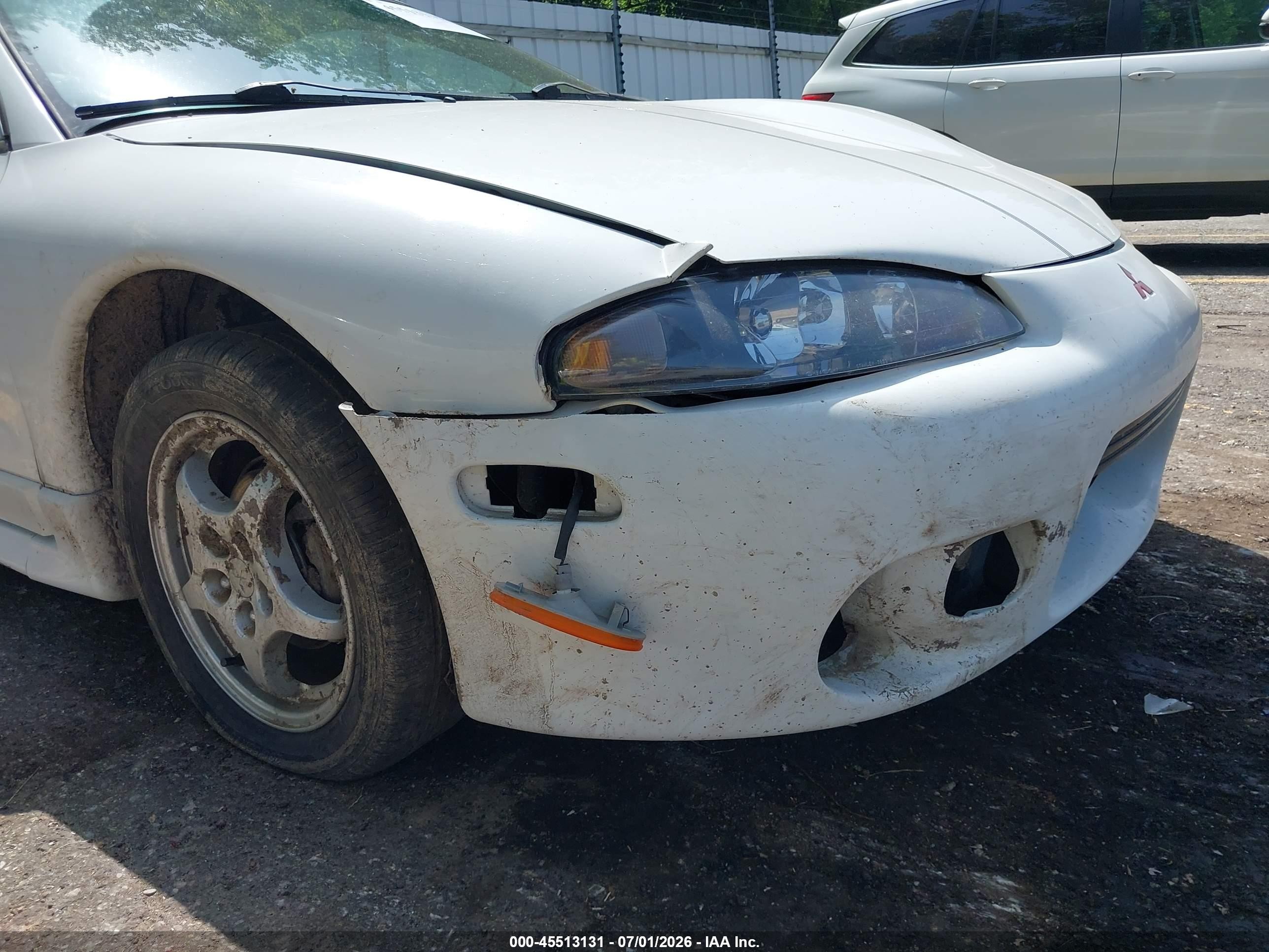 1997 Mitsubishi Eclipse Spyder Gs White vin: 4A3AX35G5VE041609
