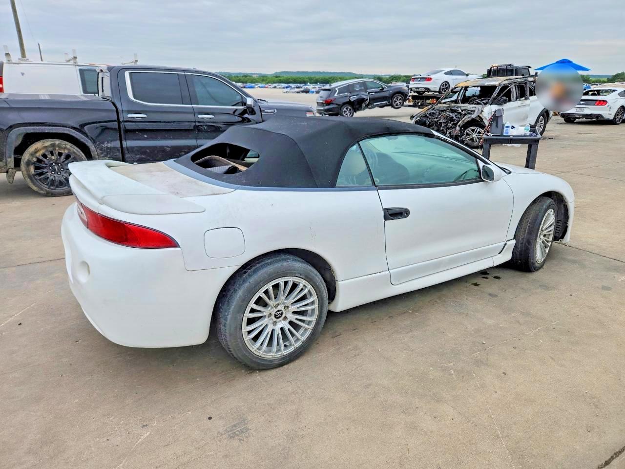 1999 Mitsubishi Eclipse Spyder Gs White vin: 4A3AX35G7XE011398