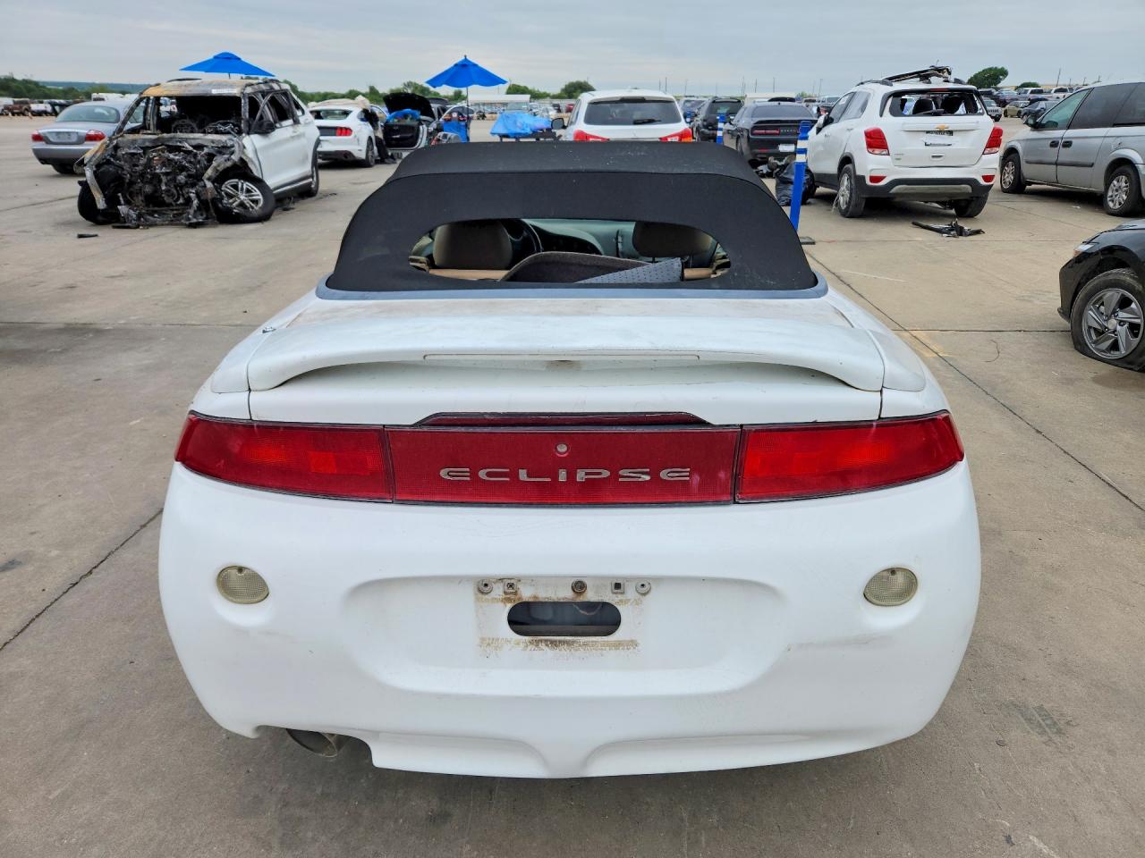 1999 Mitsubishi Eclipse Spyder Gs White vin: 4A3AX35G7XE011398