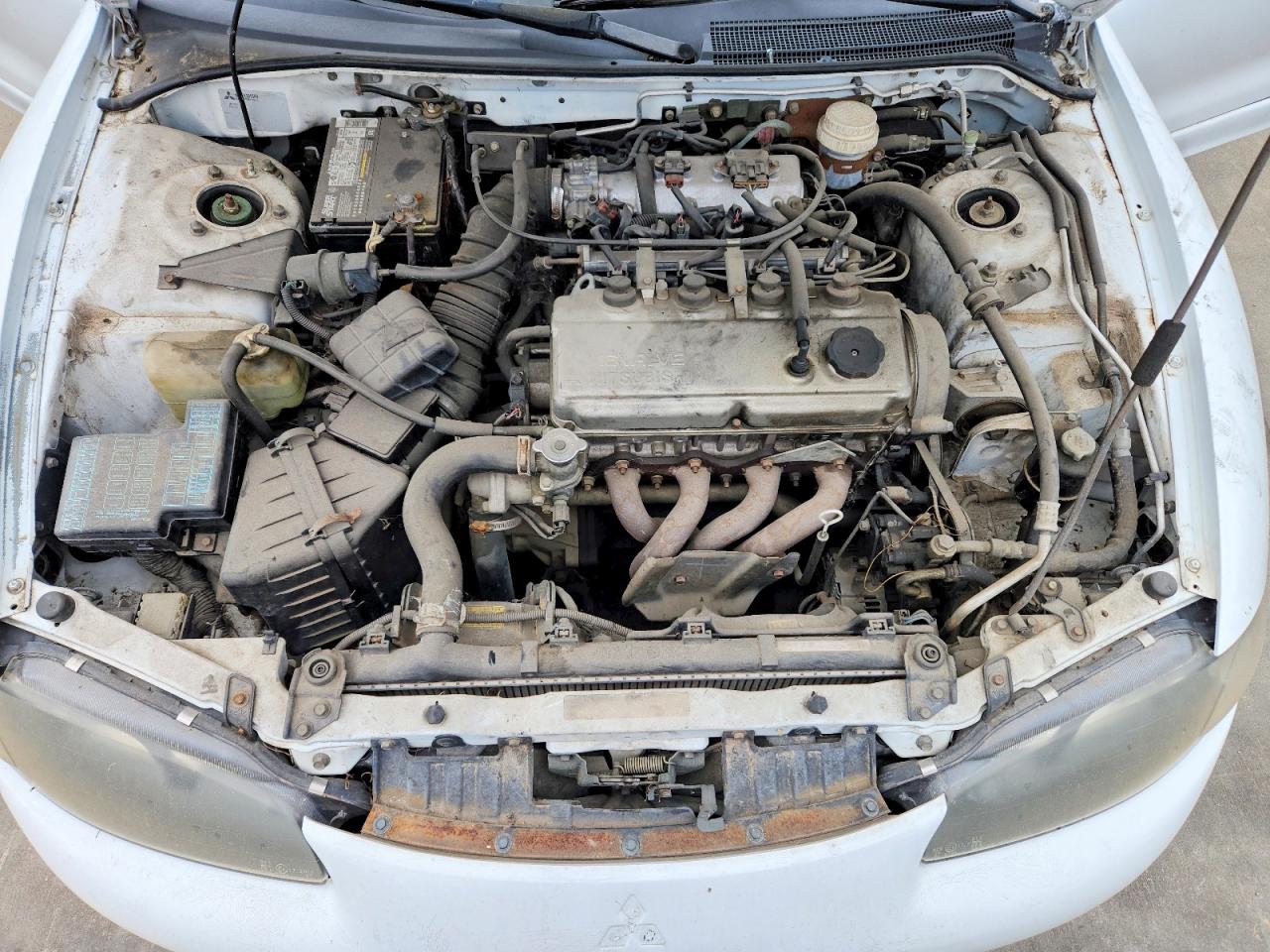 1999 Mitsubishi Eclipse Spyder Gs White vin: 4A3AX35G7XE011398