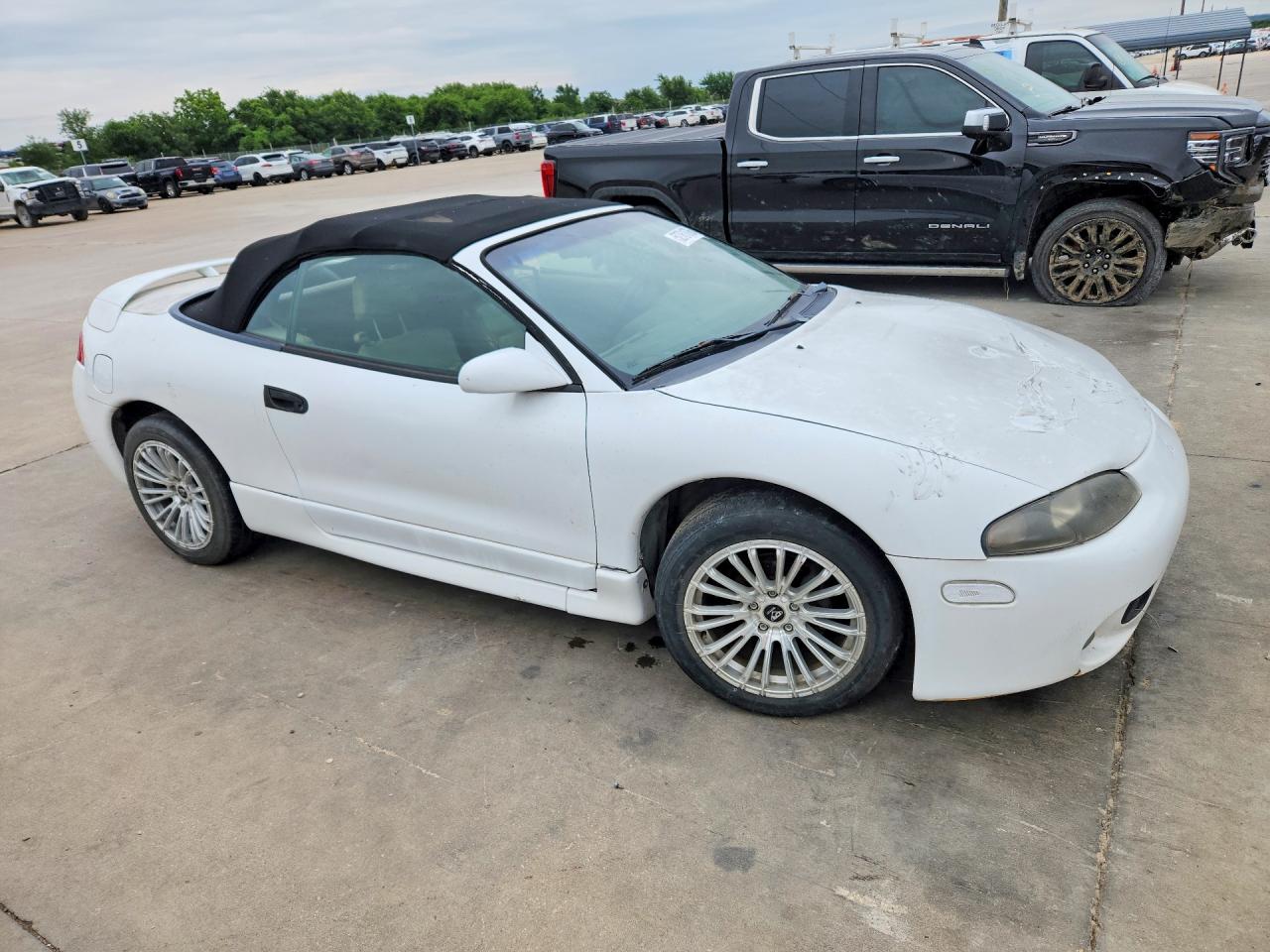 1999 Mitsubishi Eclipse Spyder Gs White vin: 4A3AX35G7XE011398