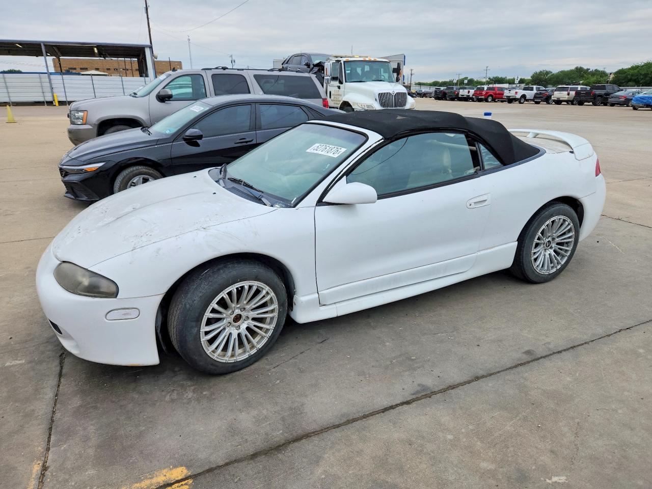 1999 Mitsubishi Eclipse Spyder Gs White vin: 4A3AX35G7XE011398