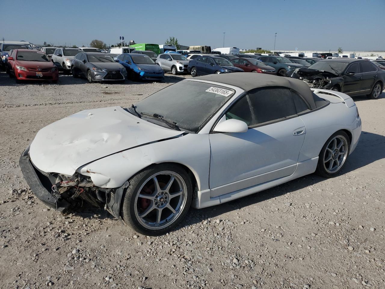 1997 Mitsubishi Eclipse Spyder Gs White vin: 4A3AX35G9VE090747