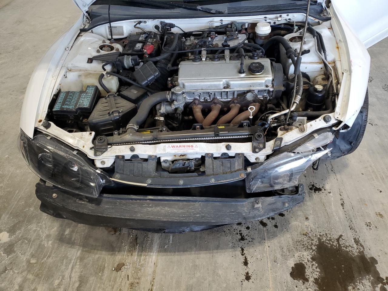 1997 Mitsubishi Eclipse Spyder Gs White vin: 4A3AX35G9VE090747