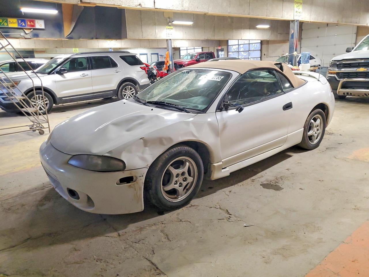 1998 Mitsubishi Eclipse Spyder Gs White vin: 4A3AX35GXWE103796