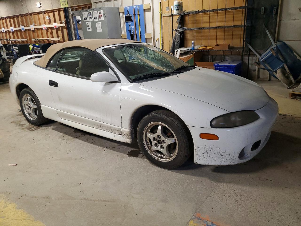 1998 Mitsubishi Eclipse Spyder Gs White vin: 4A3AX35GXWE103796
