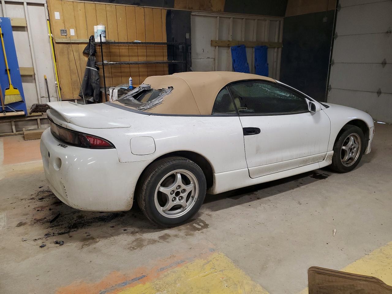 1998 Mitsubishi Eclipse Spyder Gs White vin: 4A3AX35GXWE103796