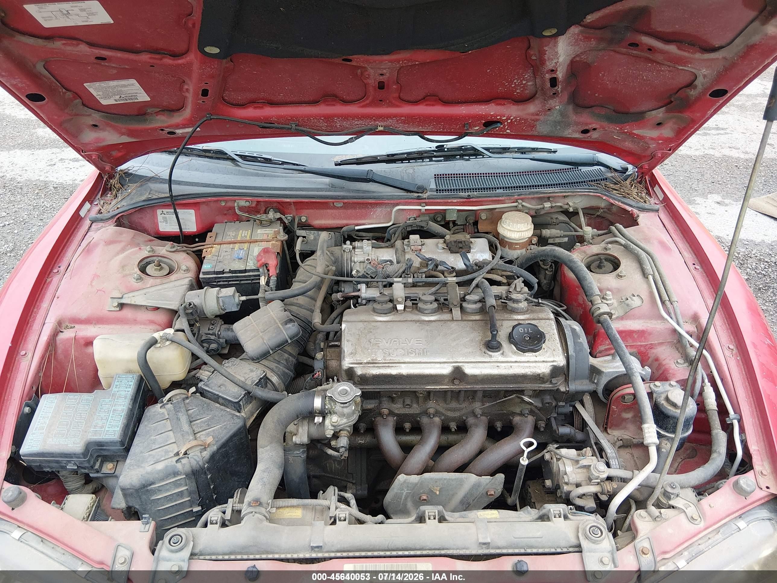 1999 Mitsubishi Eclipse Spyder Gs Red vin: 4A3AX35GXXE033685