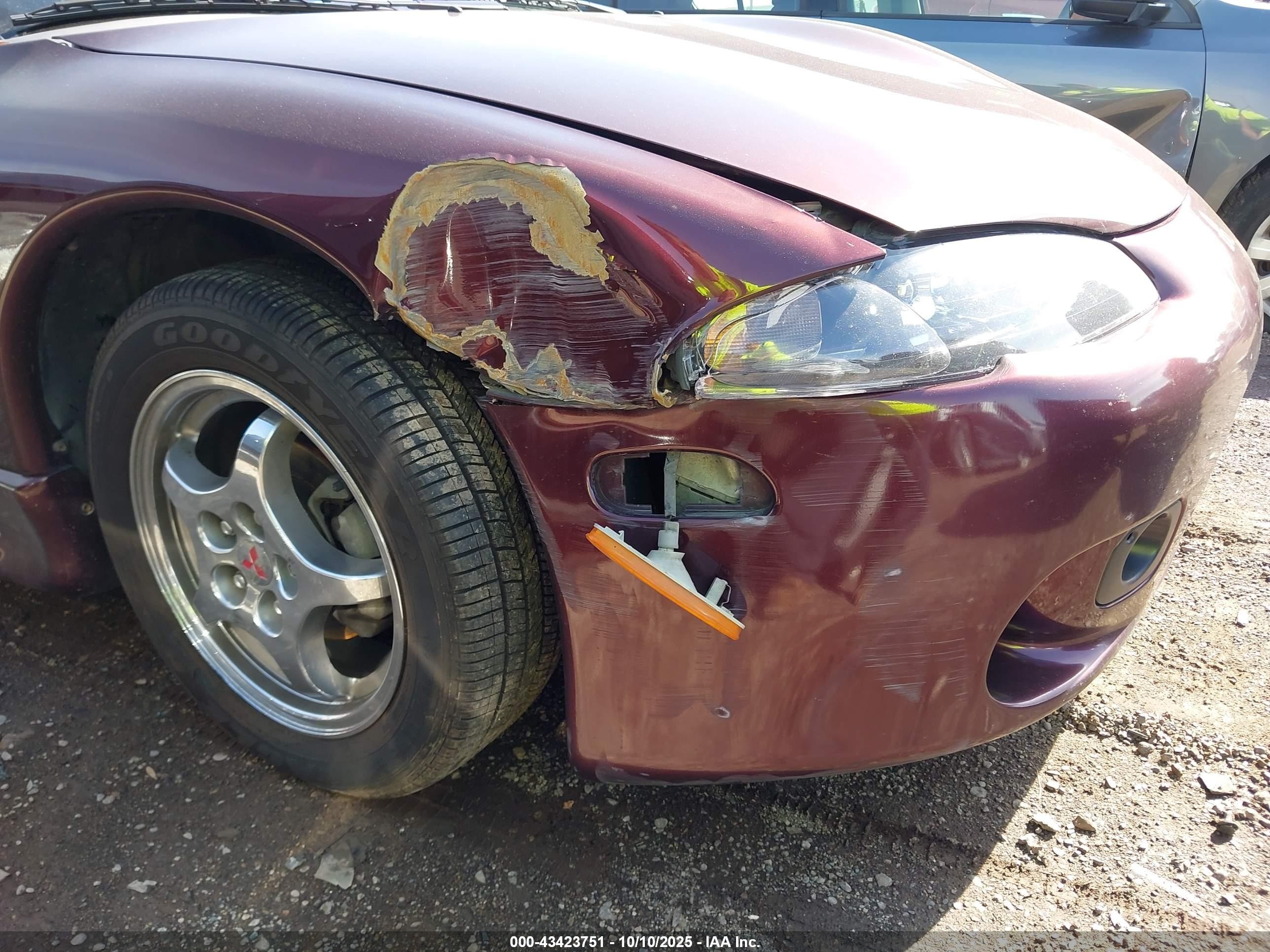 1997 Mitsubishi Eclipse Spyder Gst Maroon vin: 4A3AX55F6VE144878