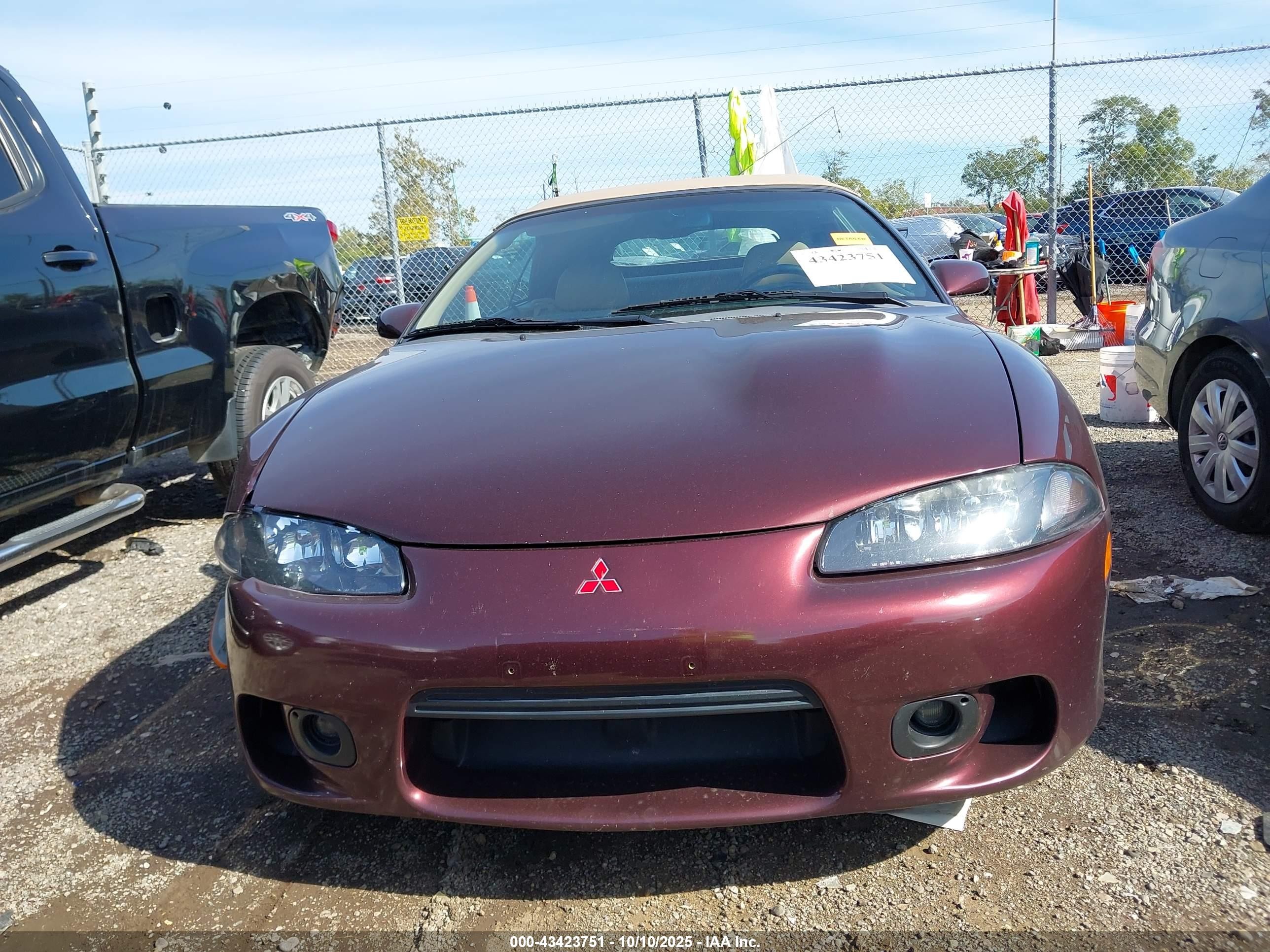 1997 Mitsubishi Eclipse Spyder Gst Maroon vin: 4A3AX55F6VE144878