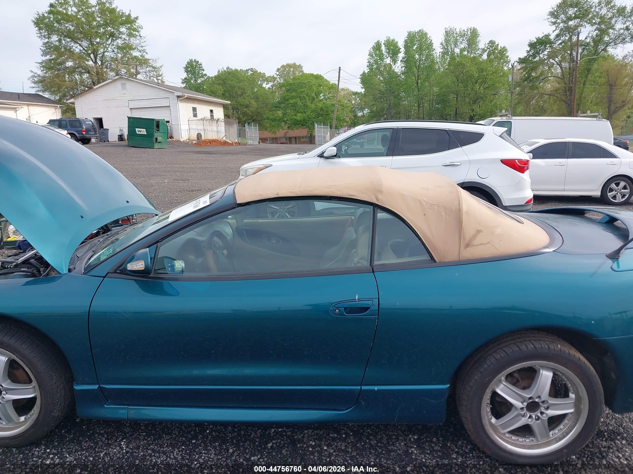 1998 Mitsubishi Eclipse Spyder Gs-t Green vin: 4A3AX55F9WE005796