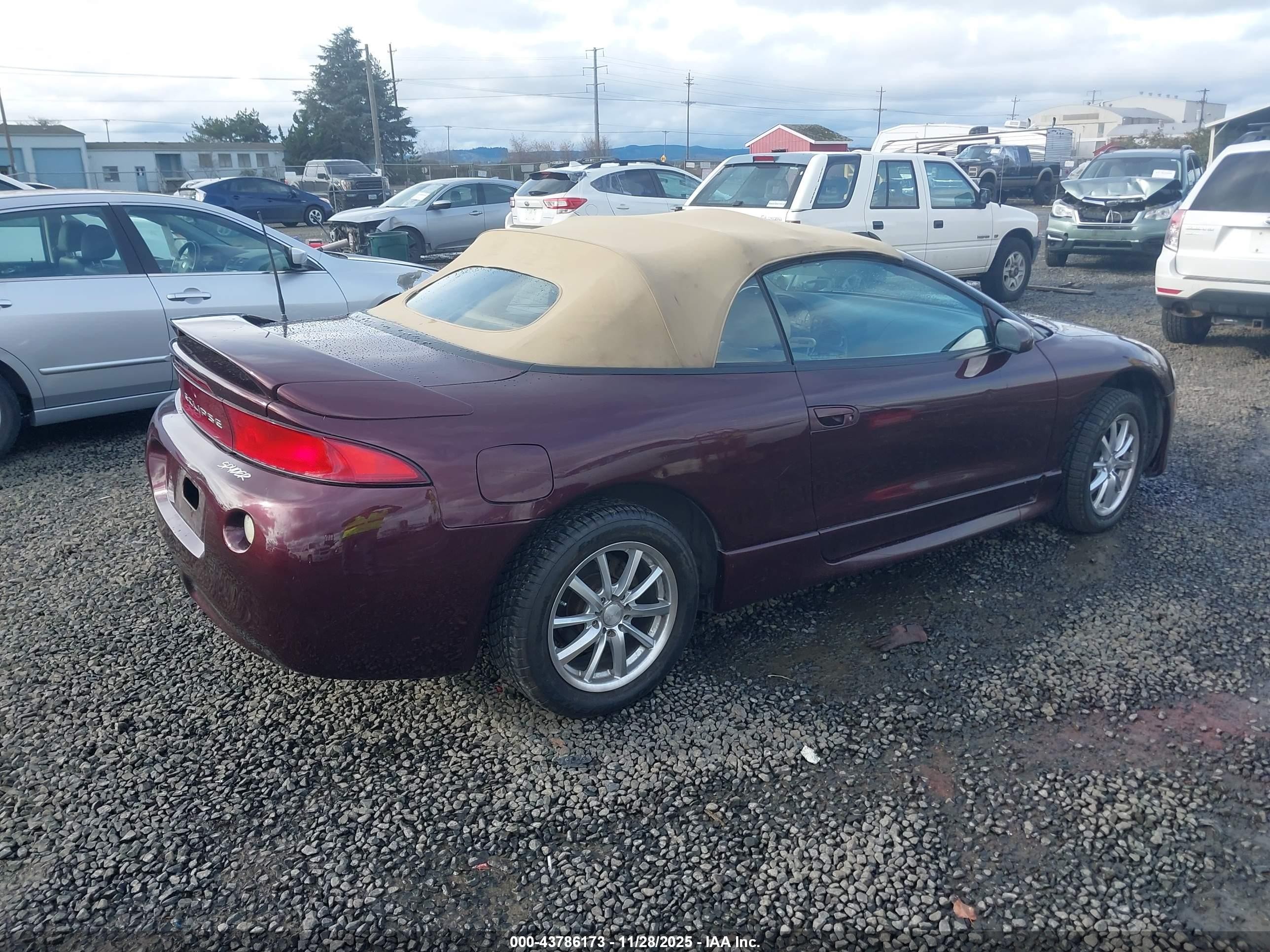 1998 Mitsubishi Eclipse Spyder Gs-t Red vin: 4A3AX55F9WE146819