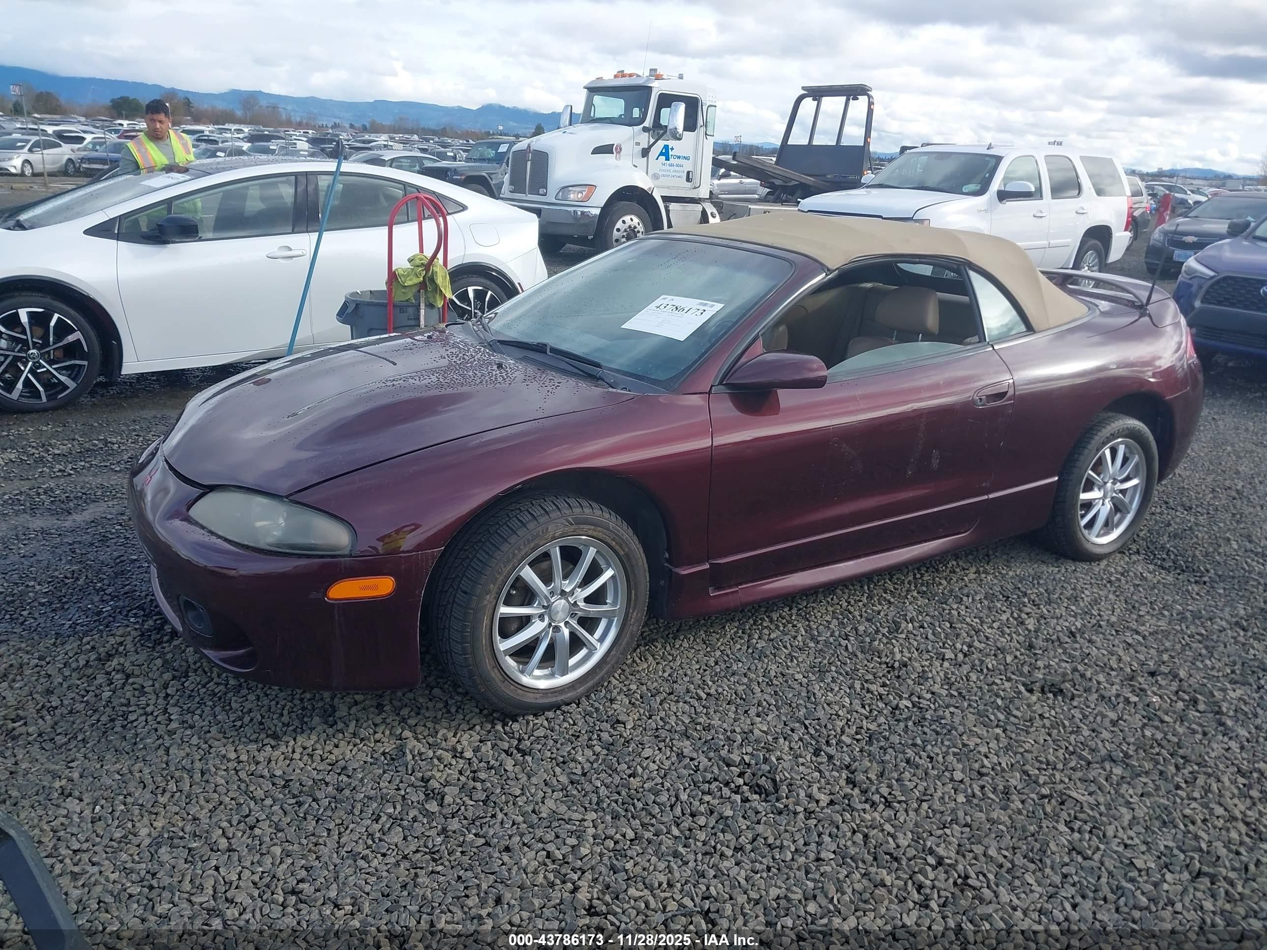 1998 Mitsubishi Eclipse Spyder Gs-t Red vin: 4A3AX55F9WE146819