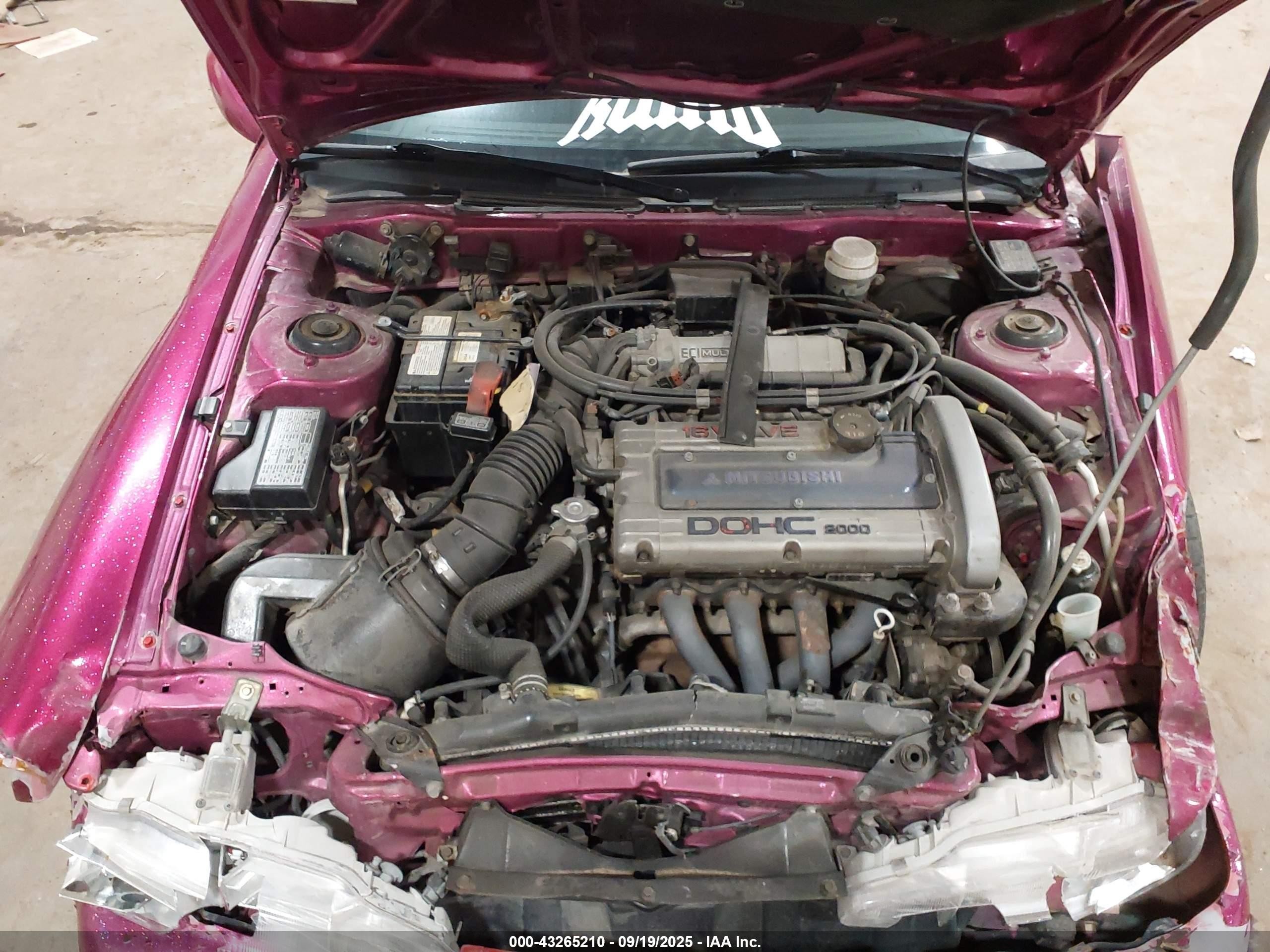 1993 Mitsubishi Eclipse Gs Pink vin: 4A3CF44E7PE033399