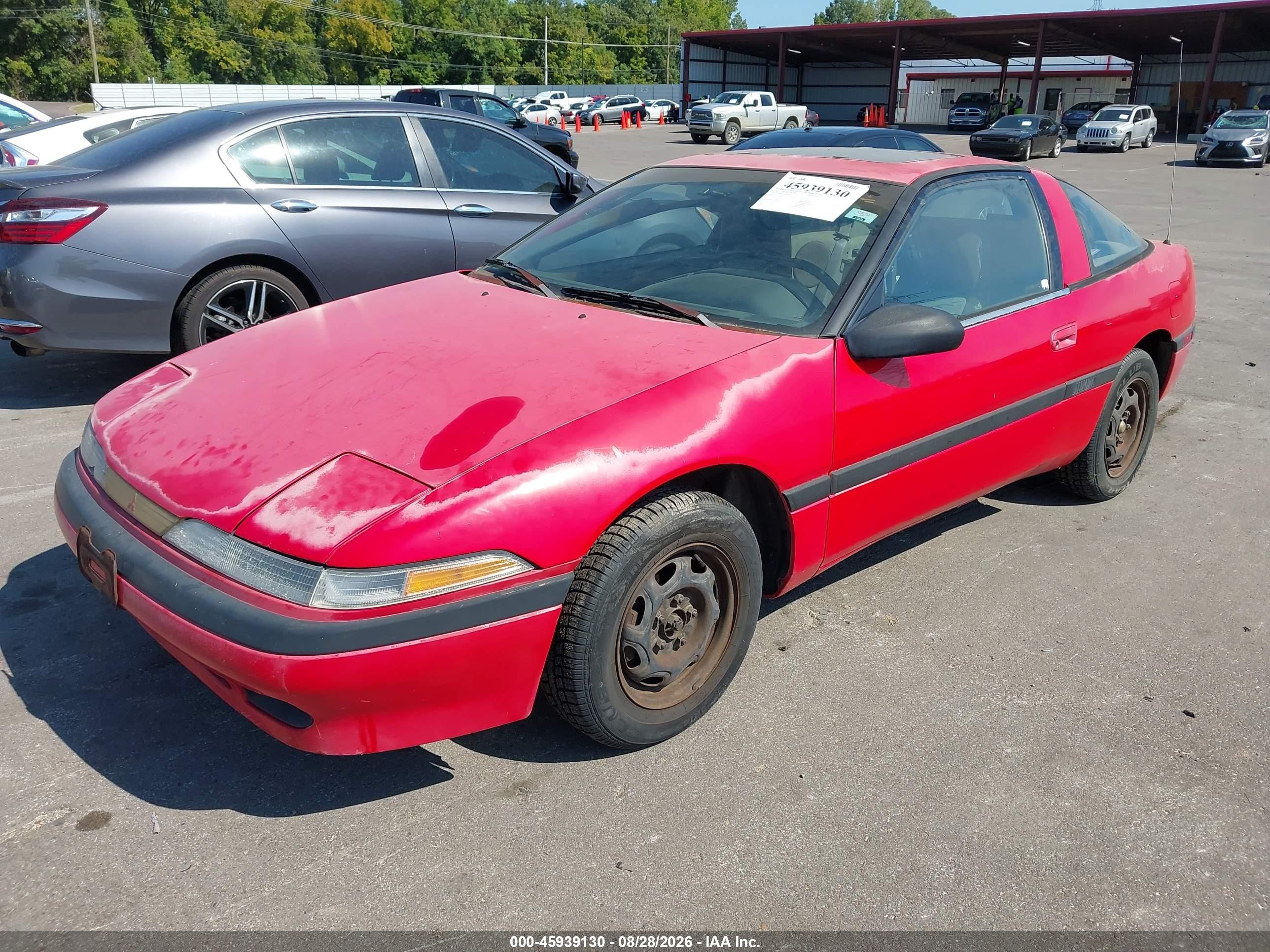 1990 Mitsubishi Eclipse Gs Red vin: 4A3CS44T1LE100132