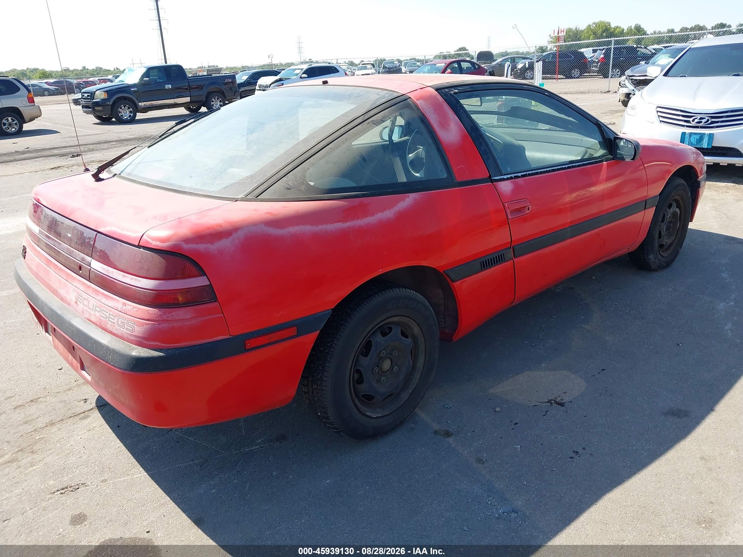 1990 Mitsubishi Eclipse Gs Red vin: 4A3CS44T1LE100132